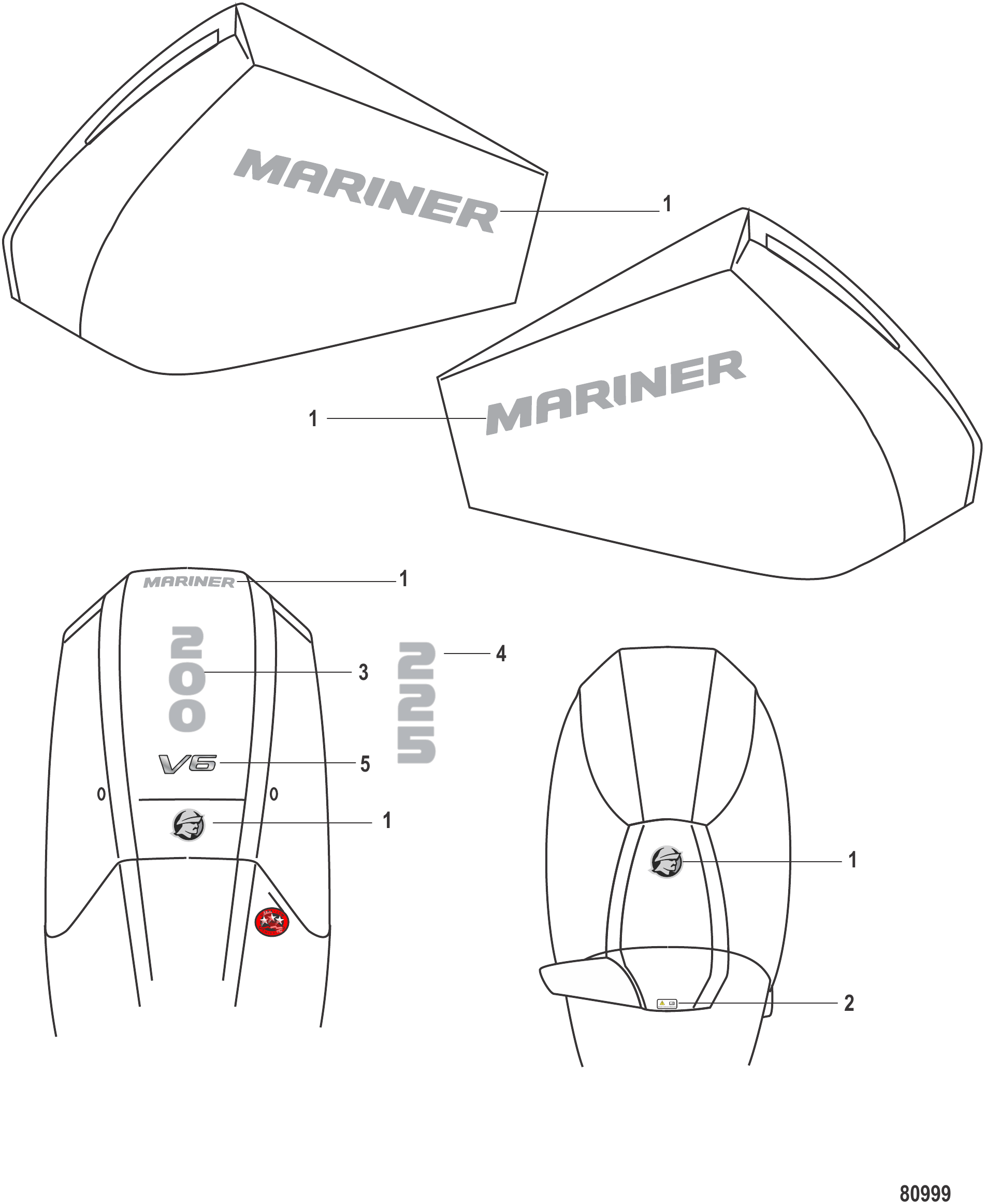 水星配件贴花 Accessories Decals Mariner