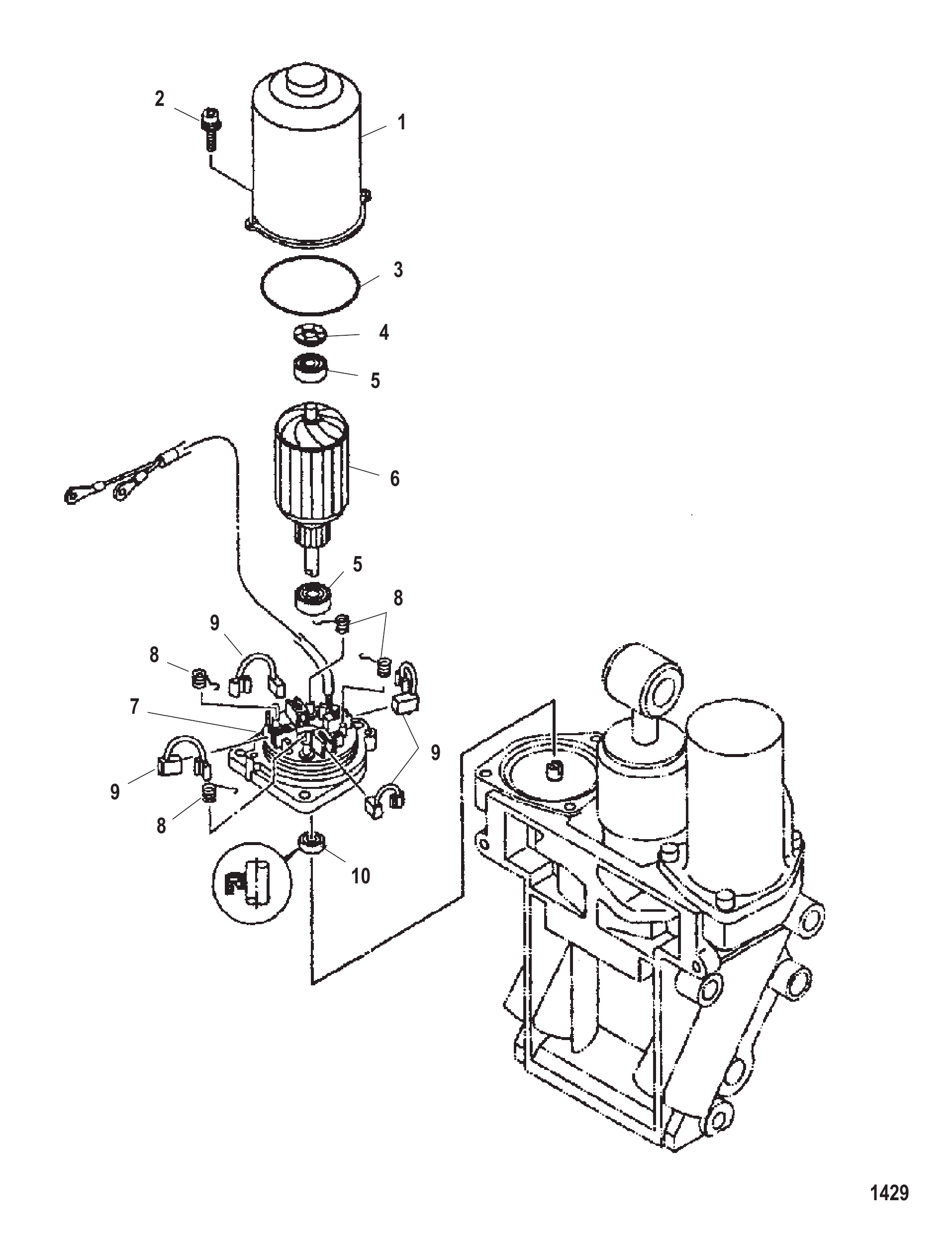 动力升降倾斜电机 Power Trim Motor