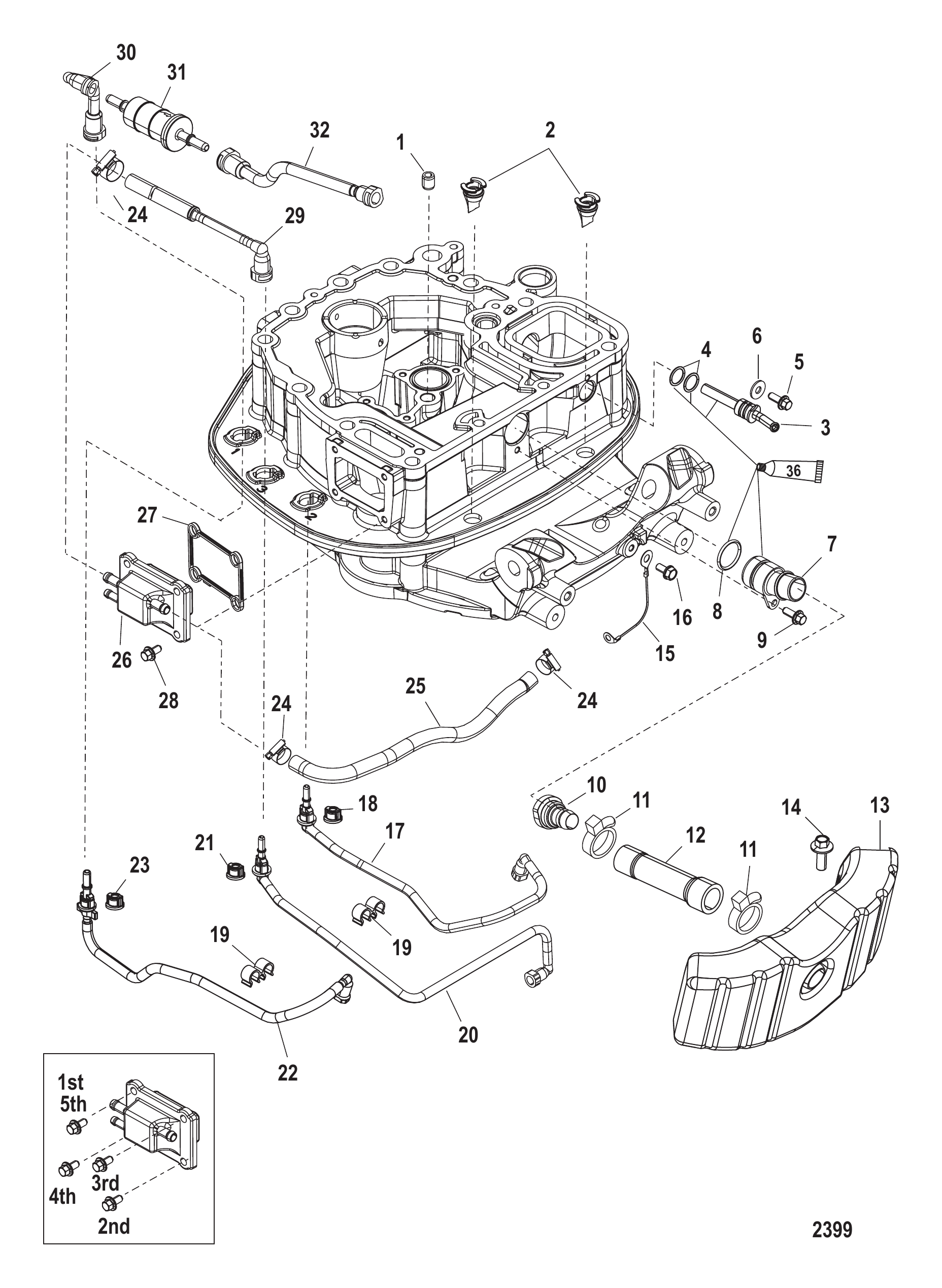 适配板管路布置 Adapter Plate Hose Routings