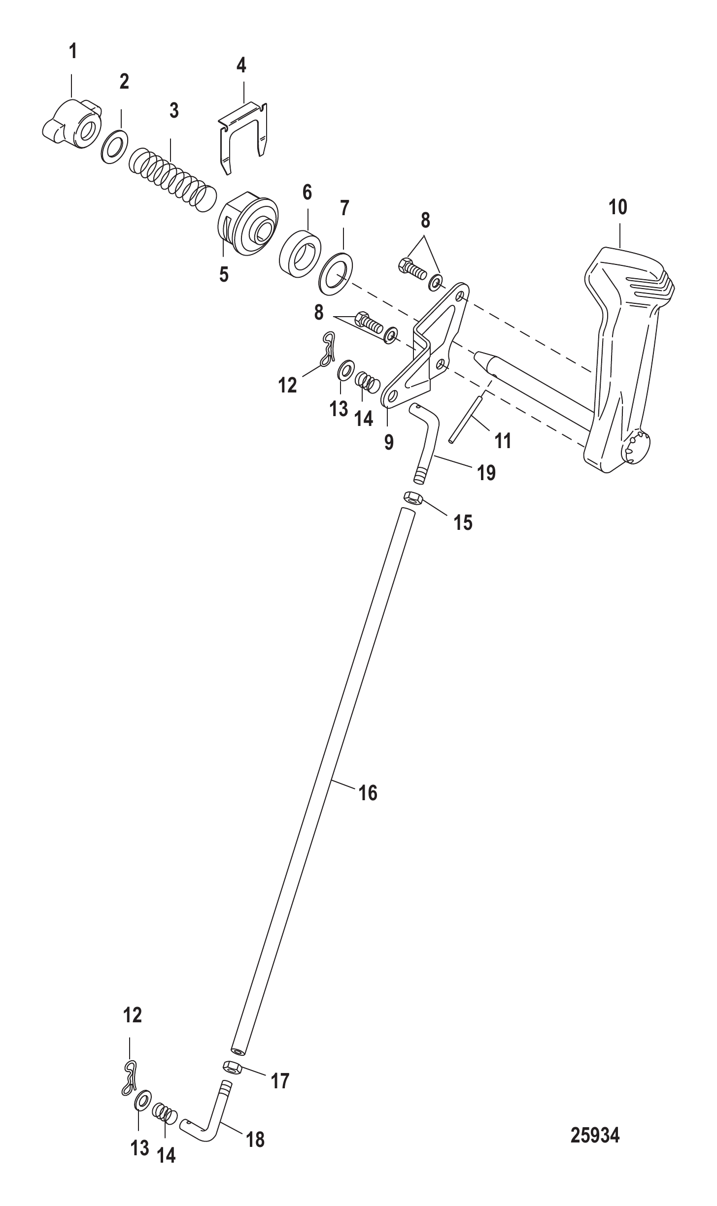 Shift Linkage Jet-Tiller Handle