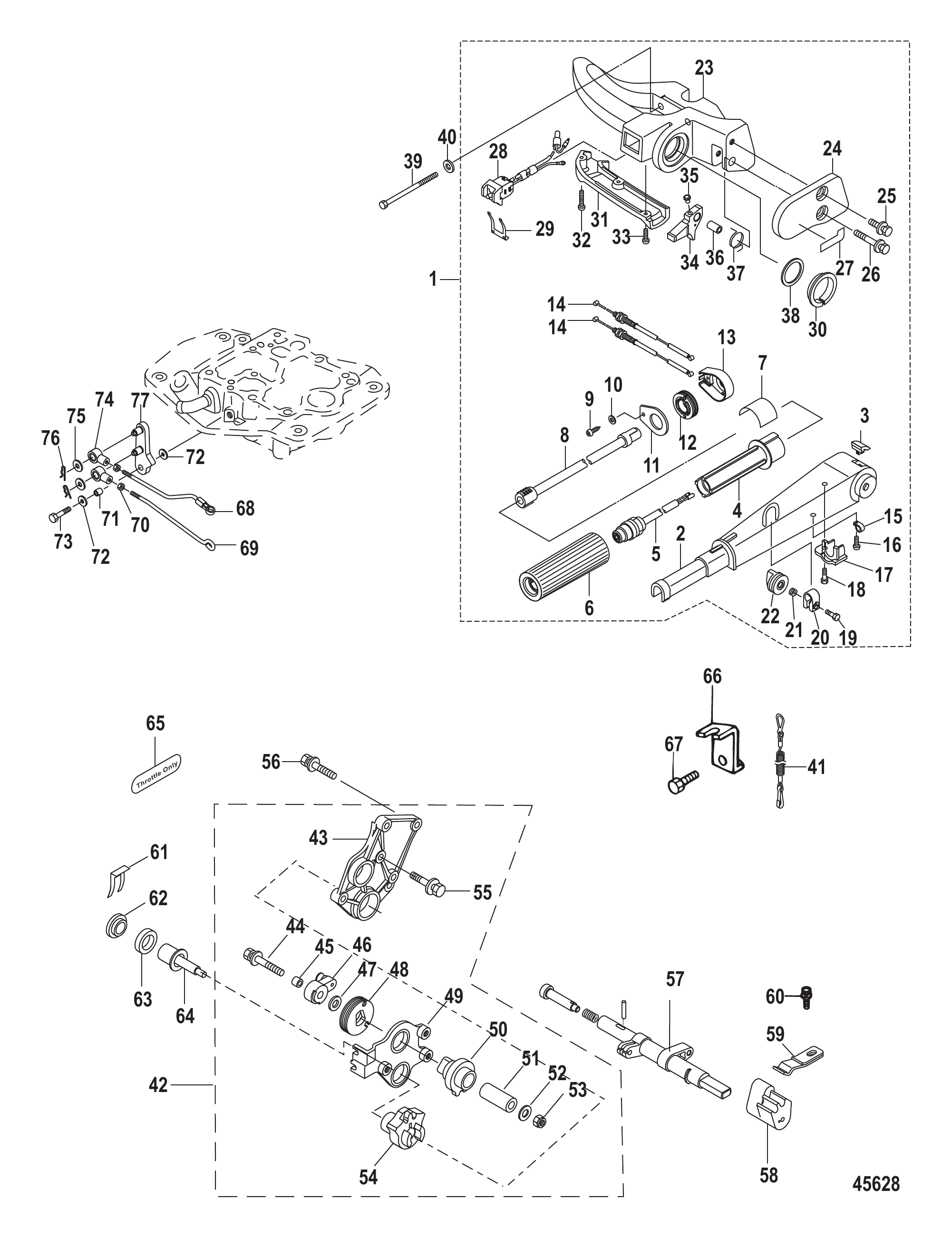 Tiller Handle Conversion Kit 25-30 Hp Manual - 8M0051061