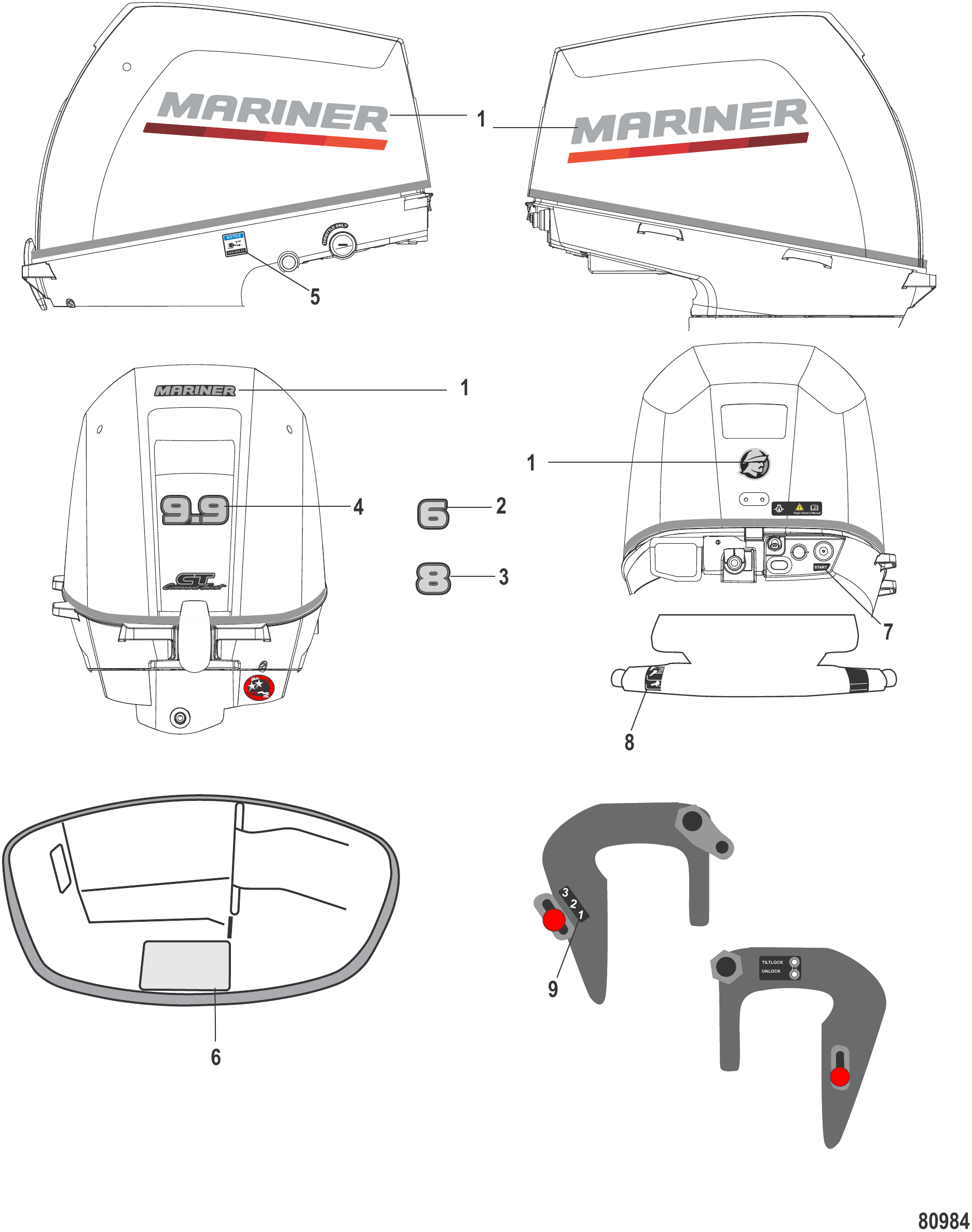 水星配件贴花 Accessories Decals Mariner
