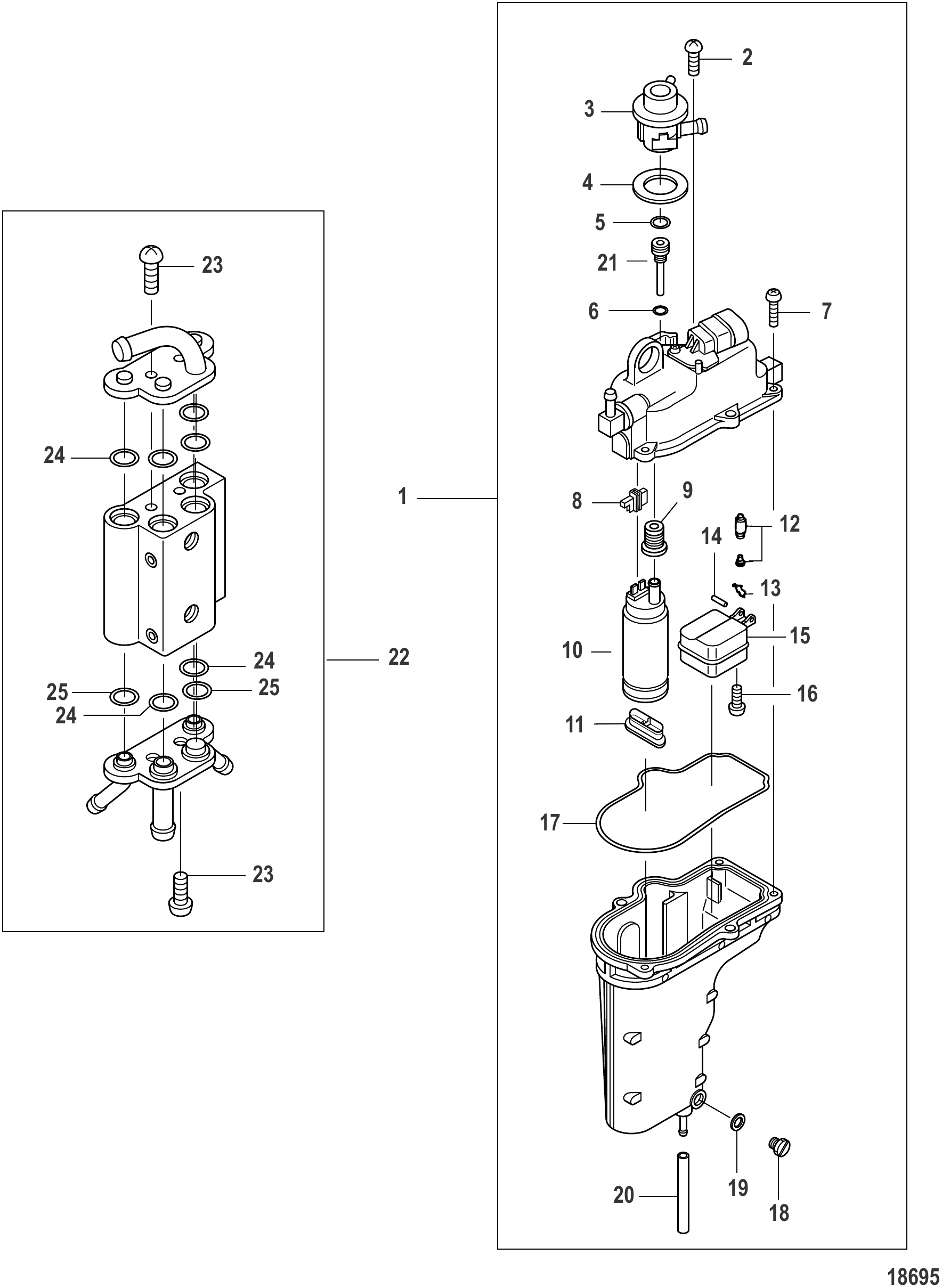 Fuel Rail and Vapor Separator Components