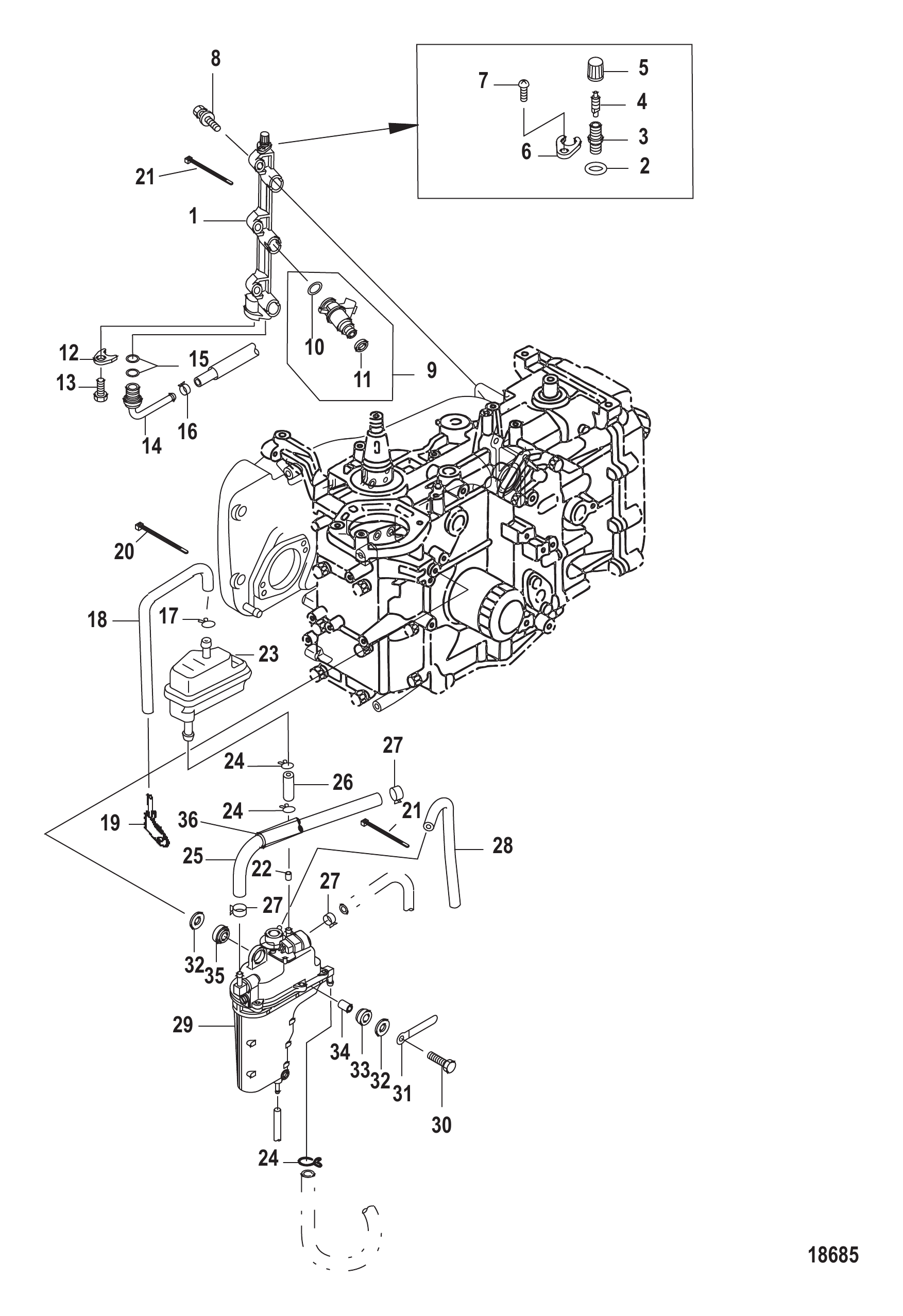 燃油轨与蒸汽分离器 Fuel Rail and Vapor Seperator