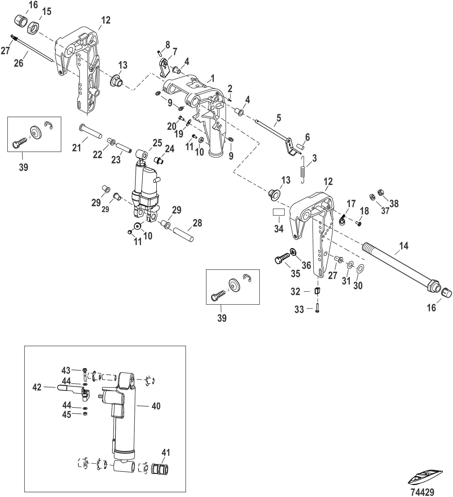 夹紧支架/旋转支架-动力倾斜与气动辅助 Clamp Brackets/Swivel Bracket Power Tilt and Gas Assist
