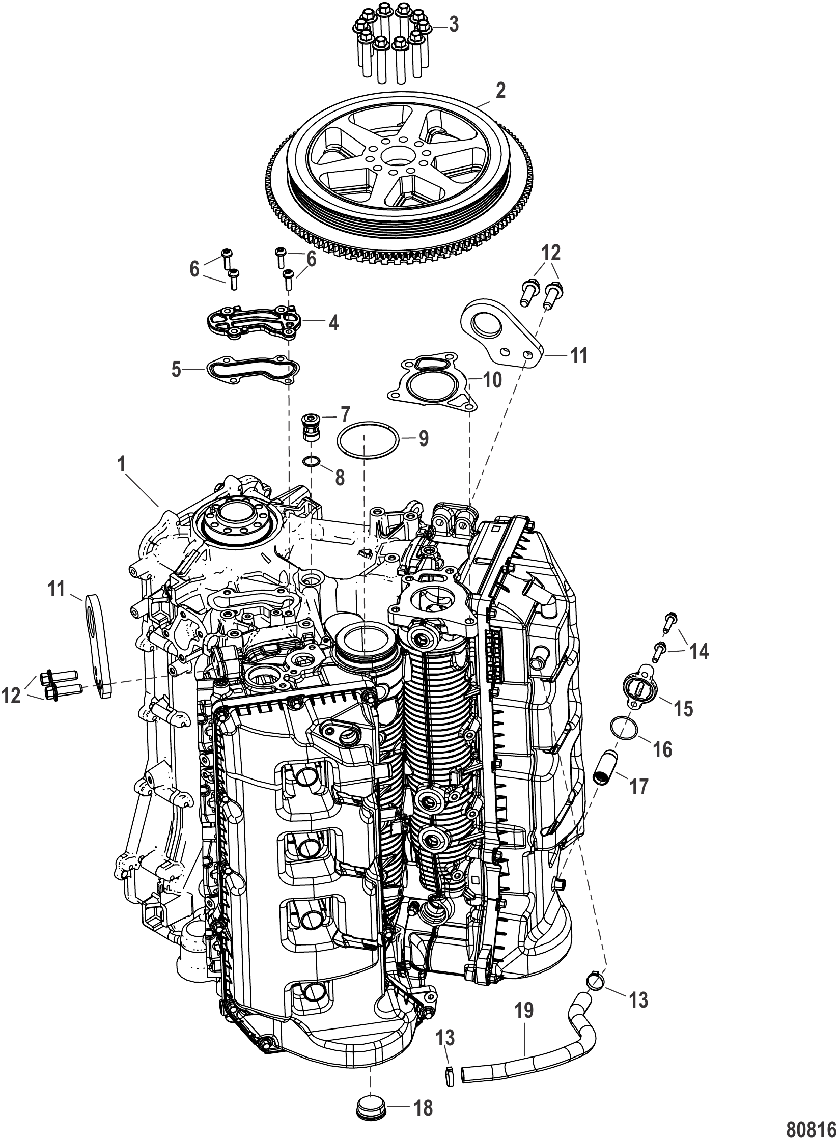长缸体总成组件 Long Block Assembly Components