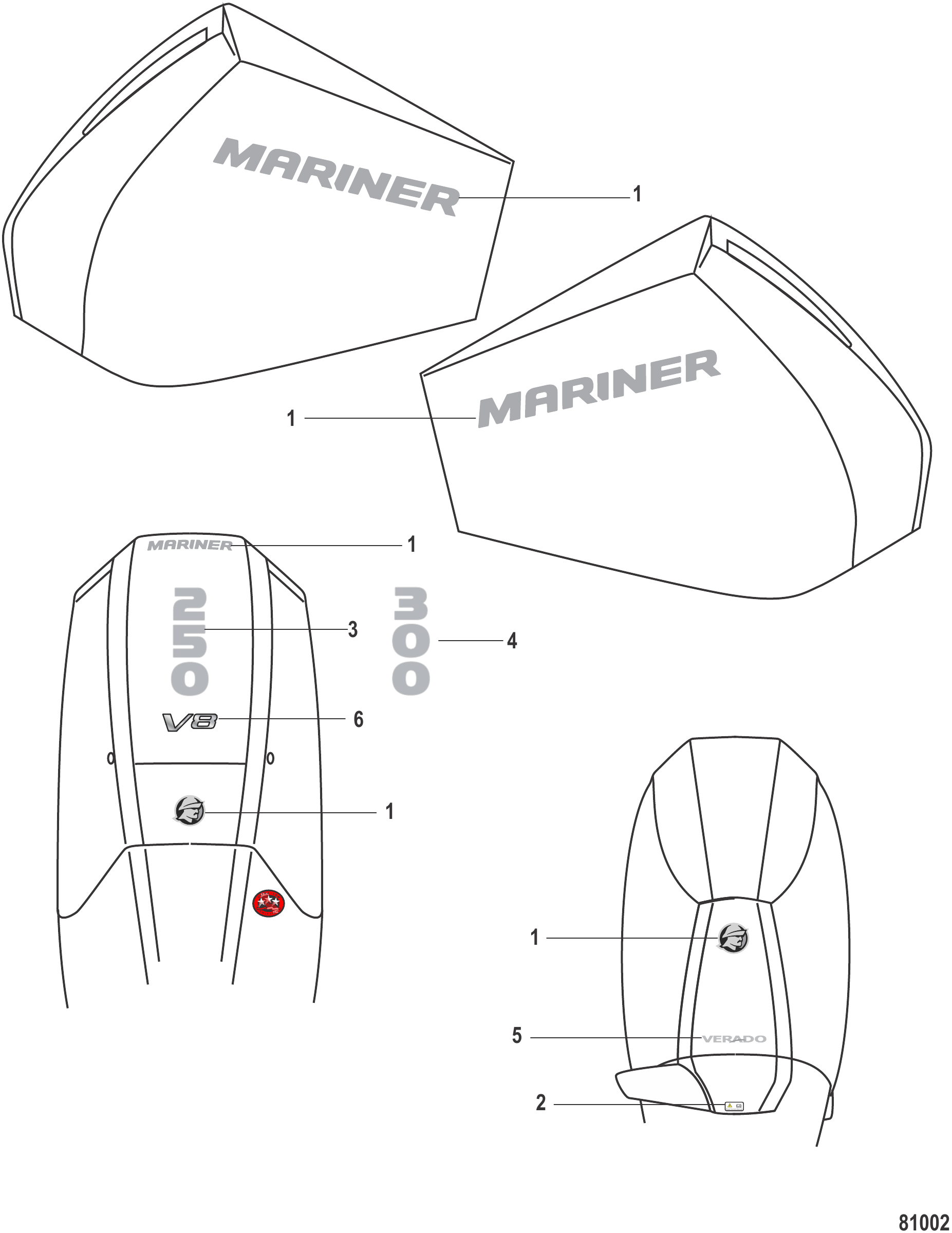 水星配件贴花 Accessories Decals Mariner