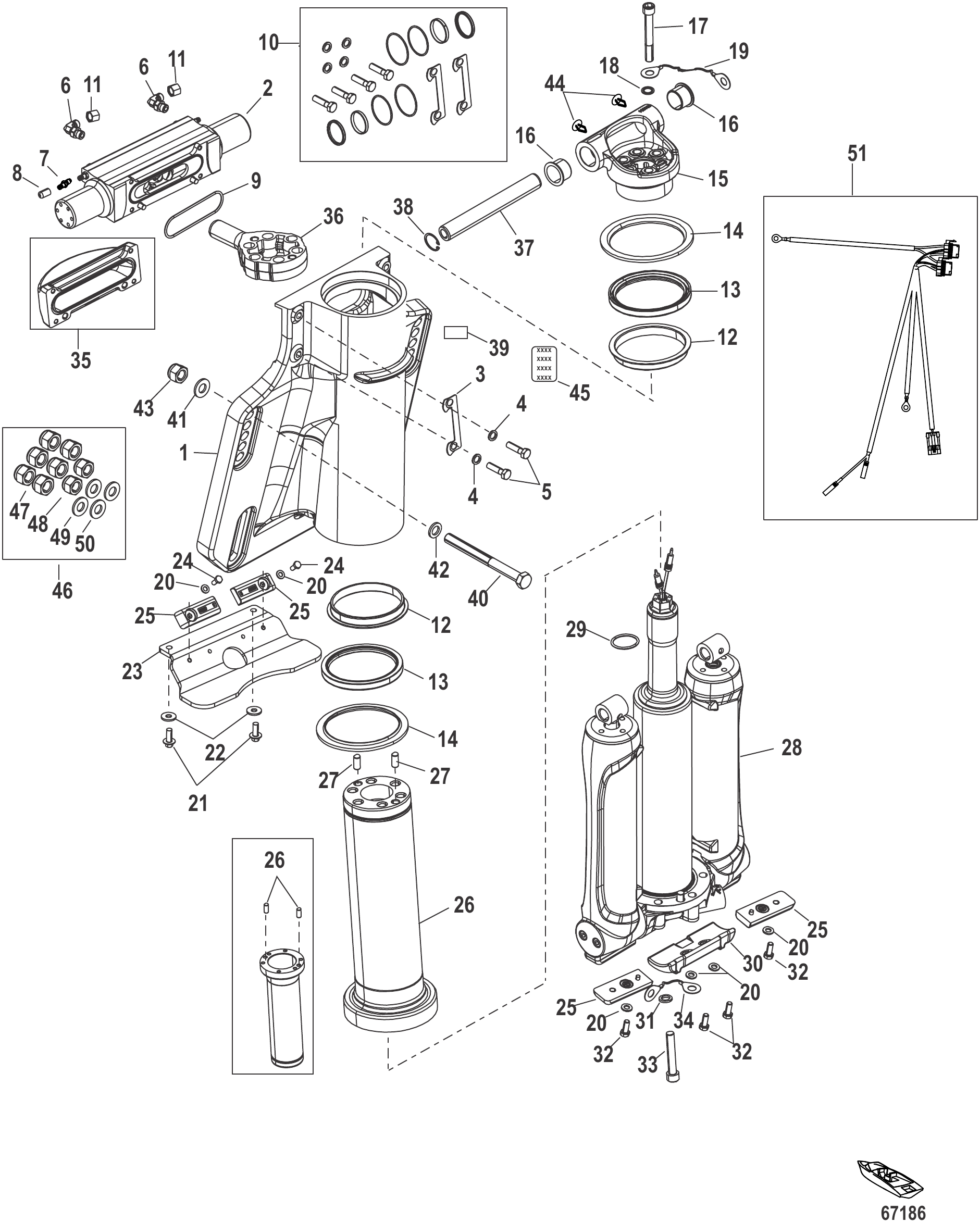 Power Trim/Transom Assembly