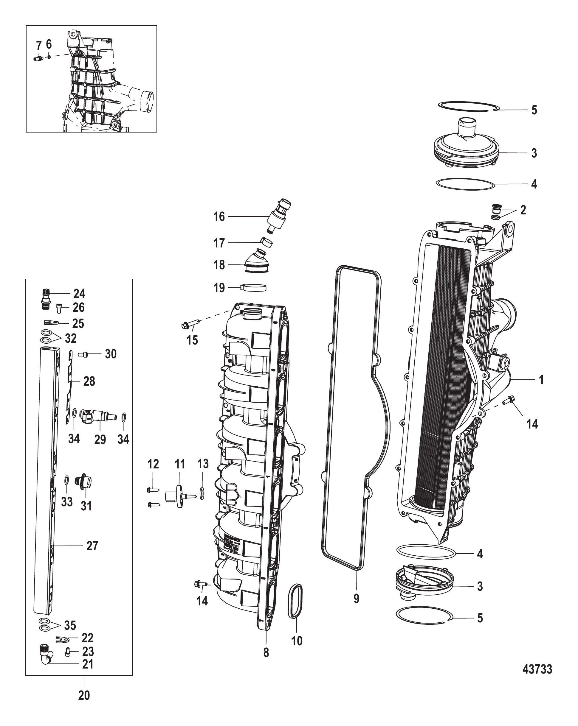 增压冷却器/进气歧管(二代)端盖可维修 Charge Cooler/Intake Manifold (Gen II) End Cap Serviced