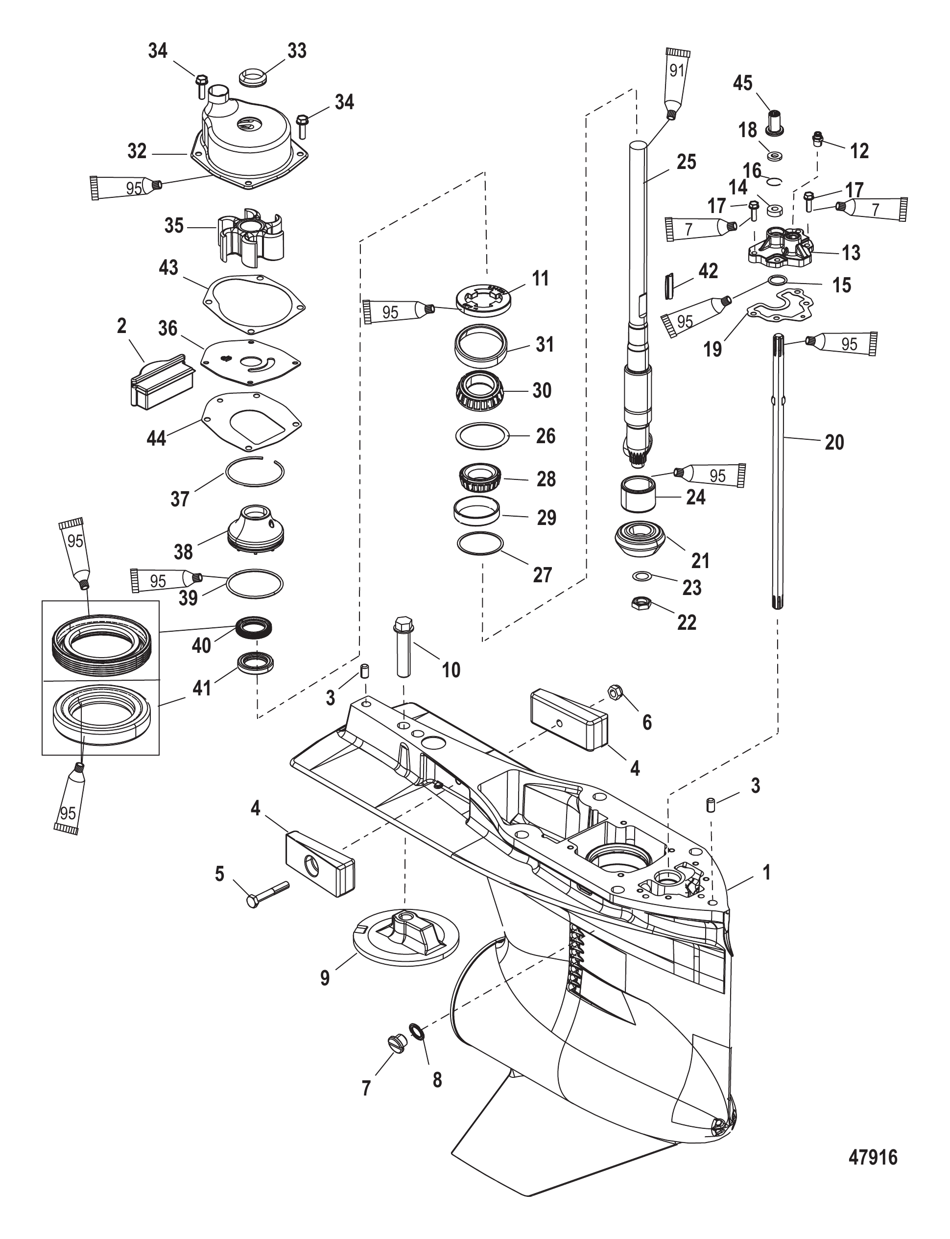 齿轮箱(驱动轴) Gear Housing (Driveshaft)