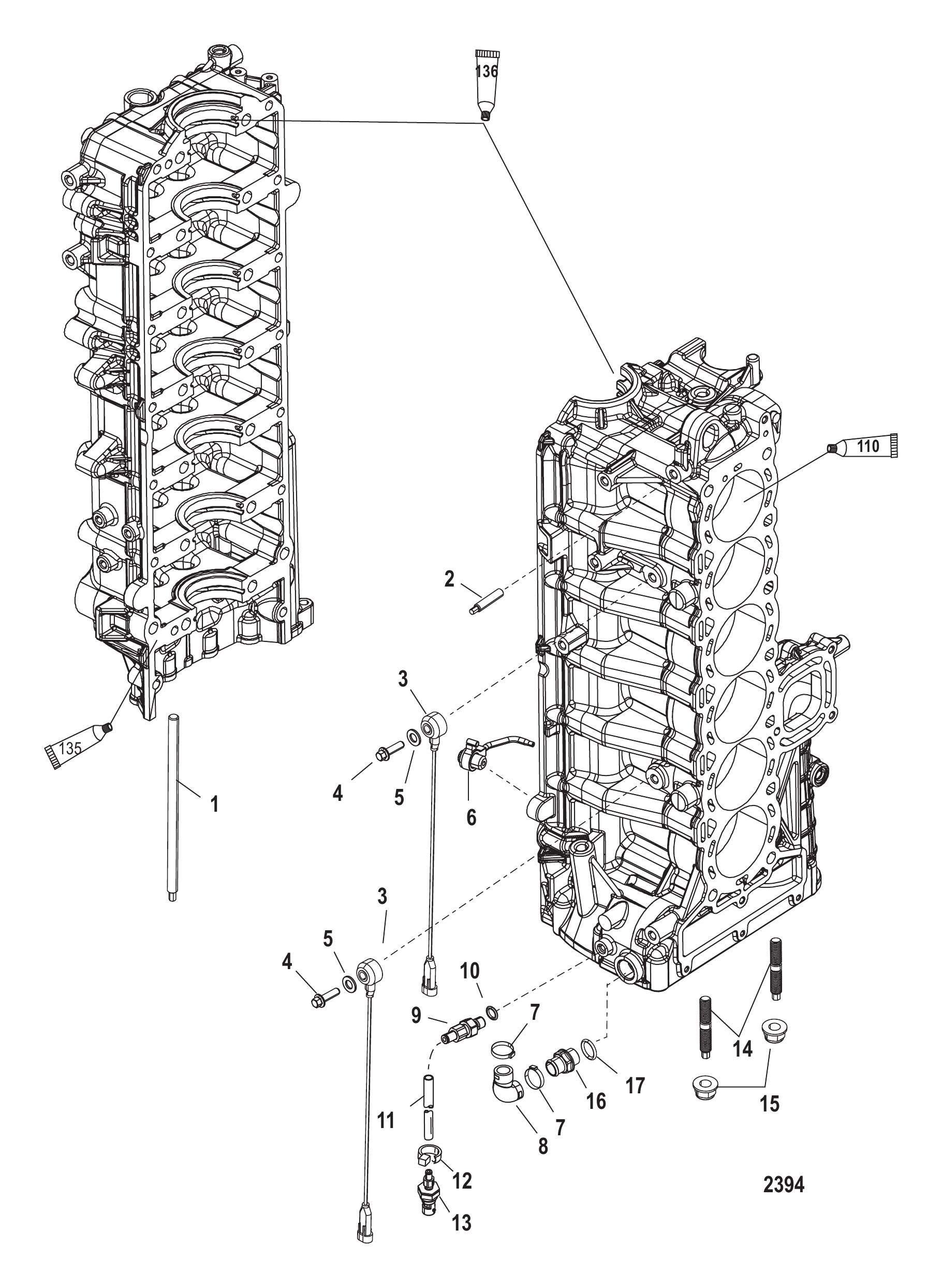 左舷气缸体组件 Port Cylinder Block Components