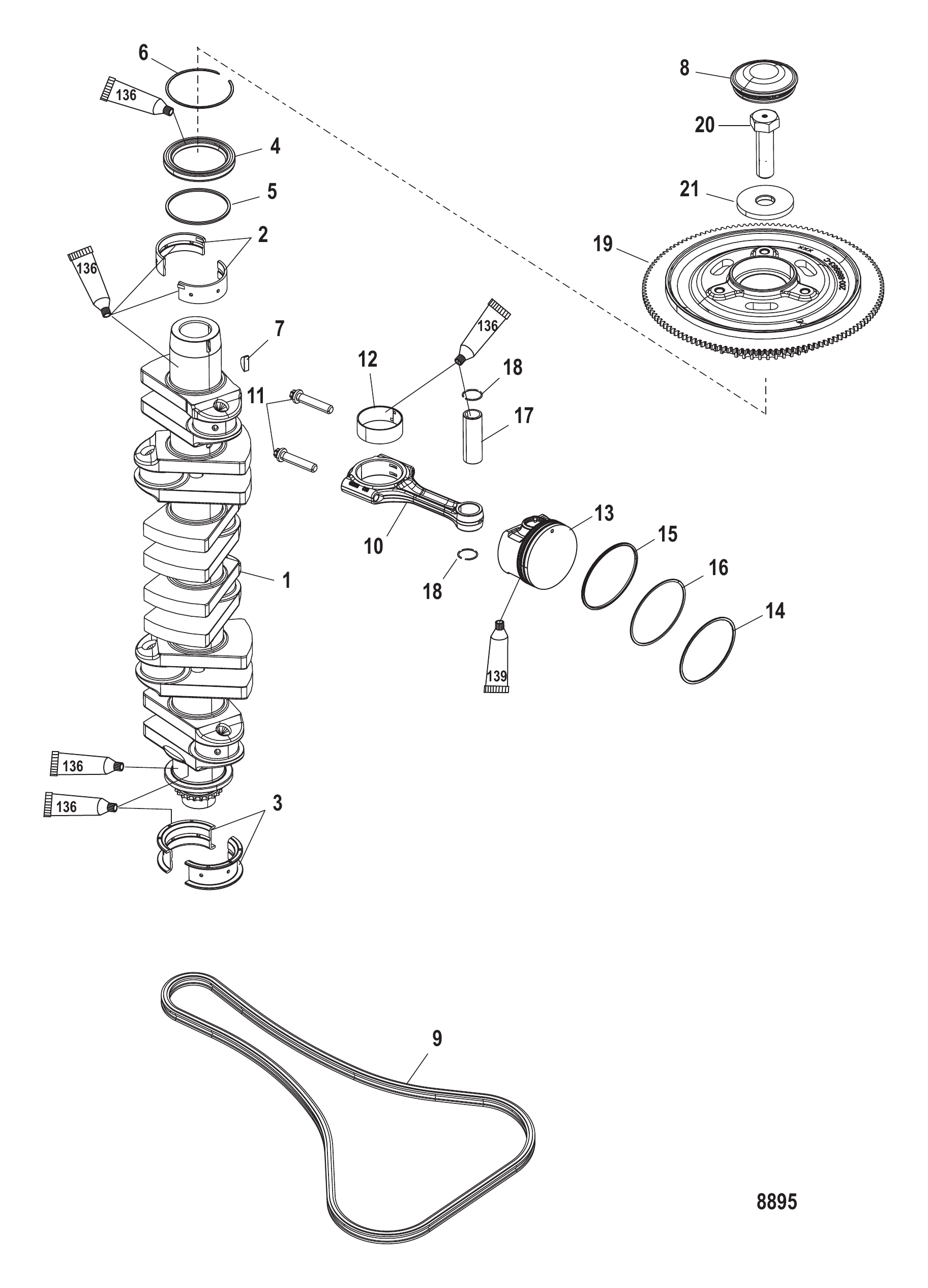 曲轴、活塞及连杆 Crankshaft, Pistons and Connecting Rods