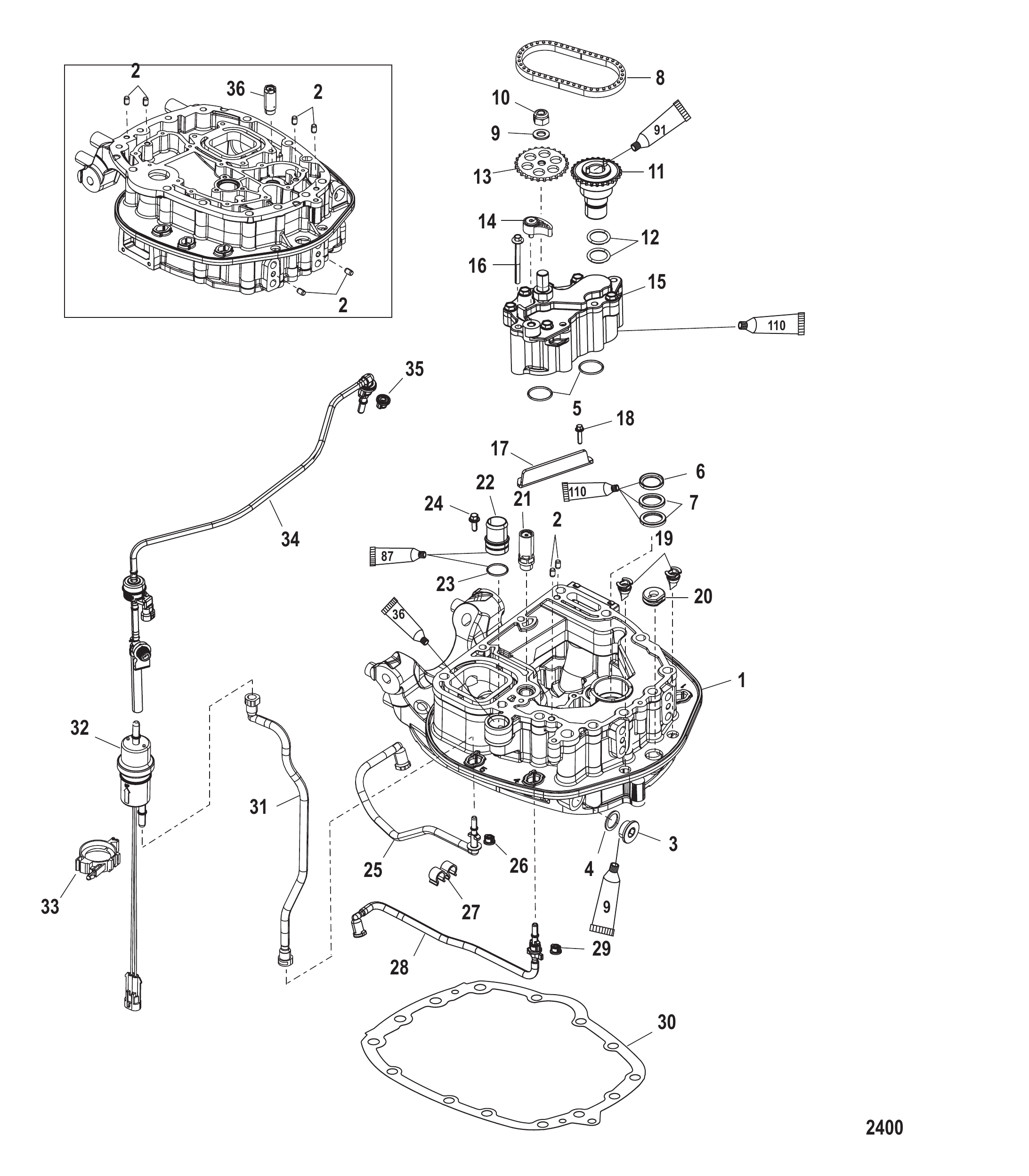 机油泵/上适配板 Oil Pump/Adaptor Plate-Upper