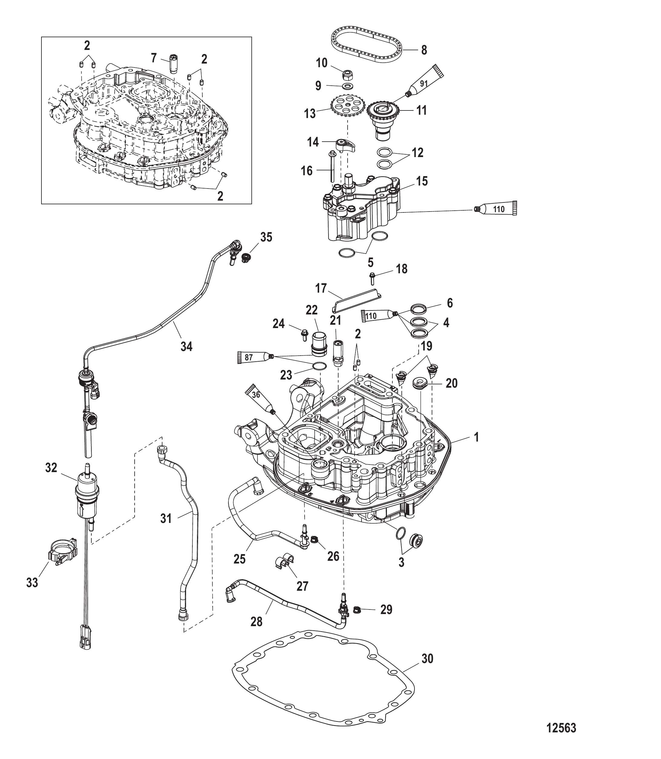 机油泵/上适配板 Oil Pump/Adaptor Plate-Upper