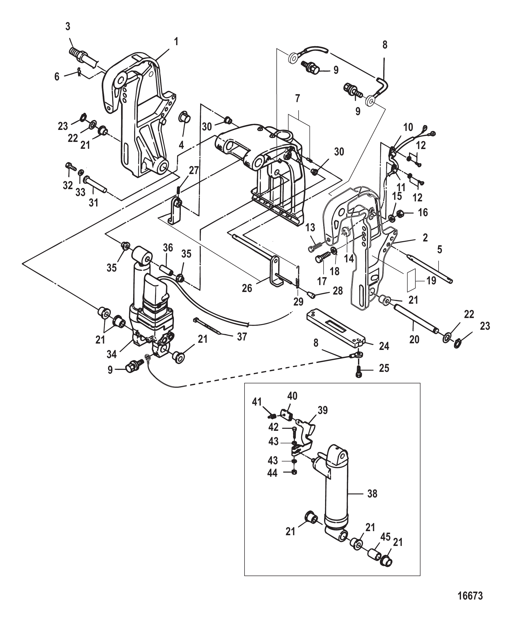 动力升降与气动辅助夹紧支架 Clamp Brackets Power Trim and Gas Assist