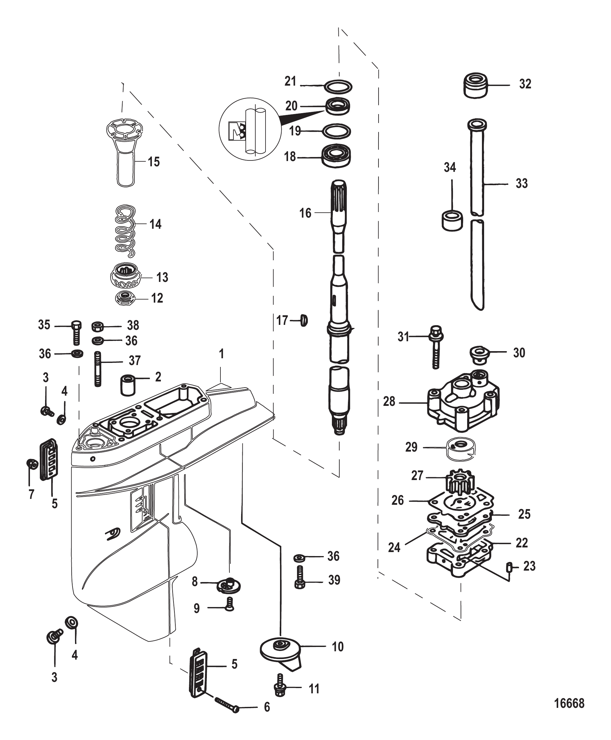 齿轮箱（驱动轴）-速比1.92:1 Gear Housing Driveshaft-1.92:1 Gear Ratio
