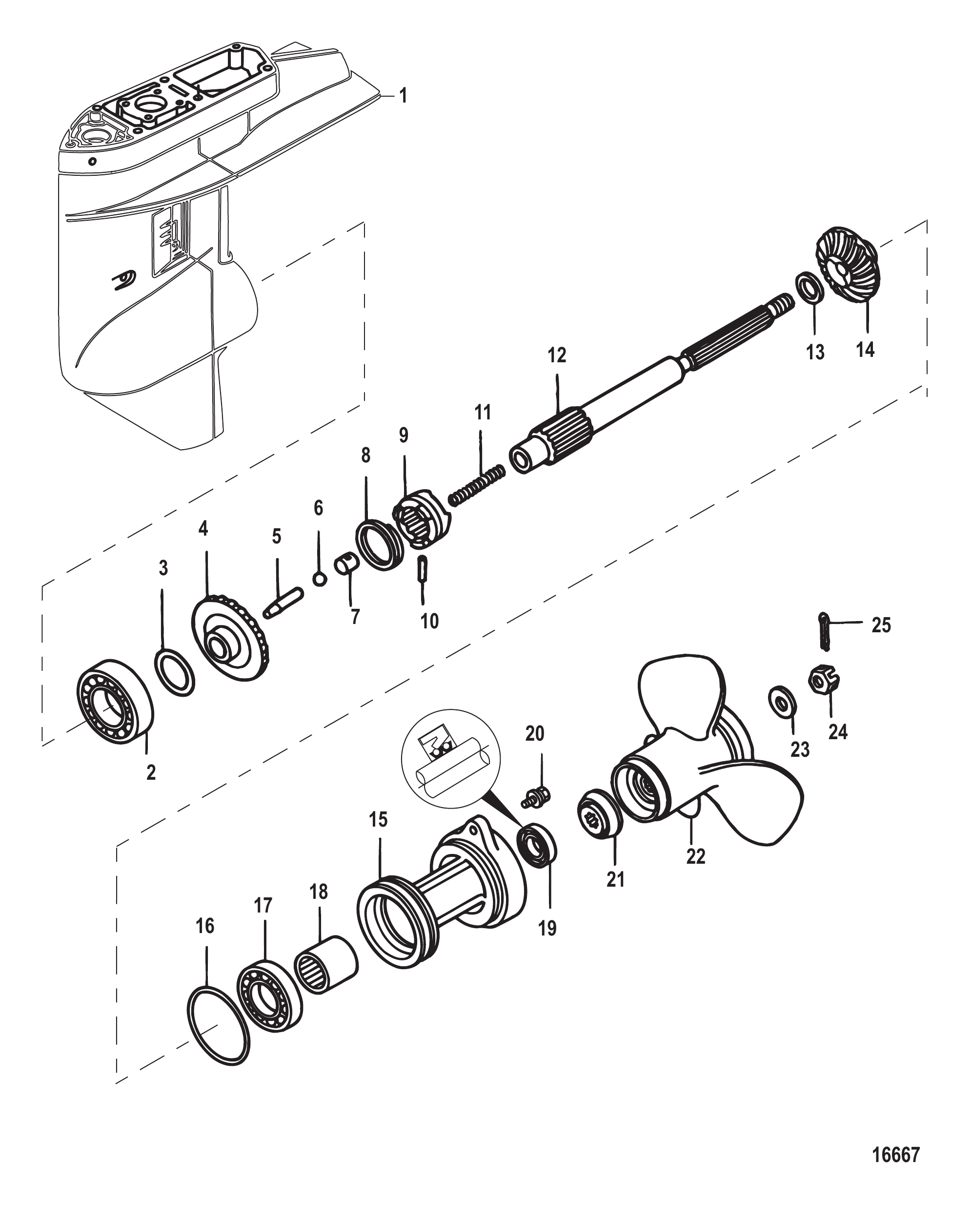 齿轮箱（螺旋桨轴）-速比1.92:1 Gear Housing Propeller Shaft -1.92:1 Gear Ratio