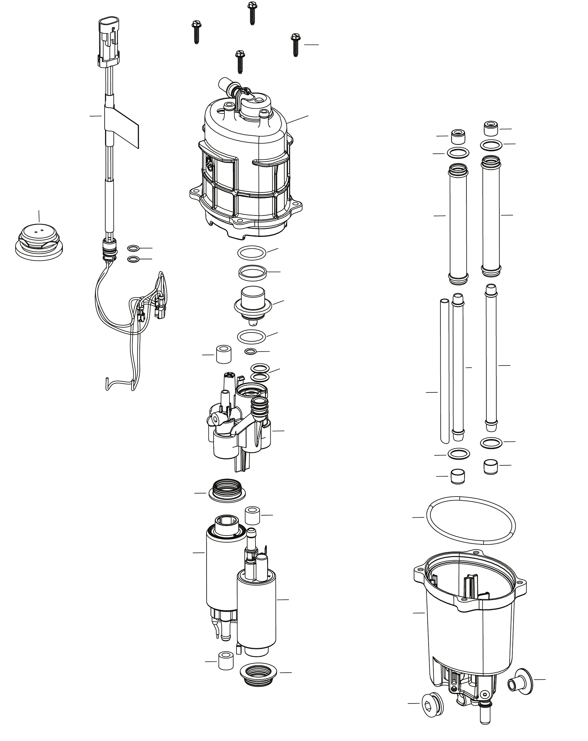 燃油供给模块组件 8M0132732 2B457610及以上 Fuel Supply Module Components - 8M0132732 2B457610 and Up