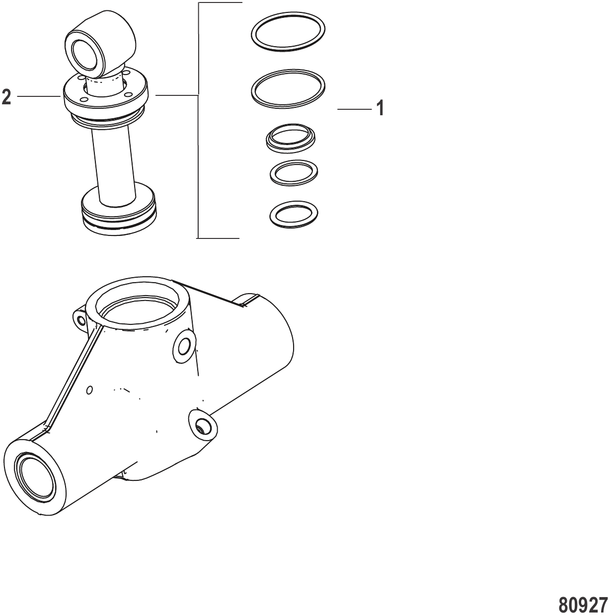 升降油缸总成 适用于8M0237791 8M0244476 Trim Cylinder Assembly for 8M0237791 8M0244476