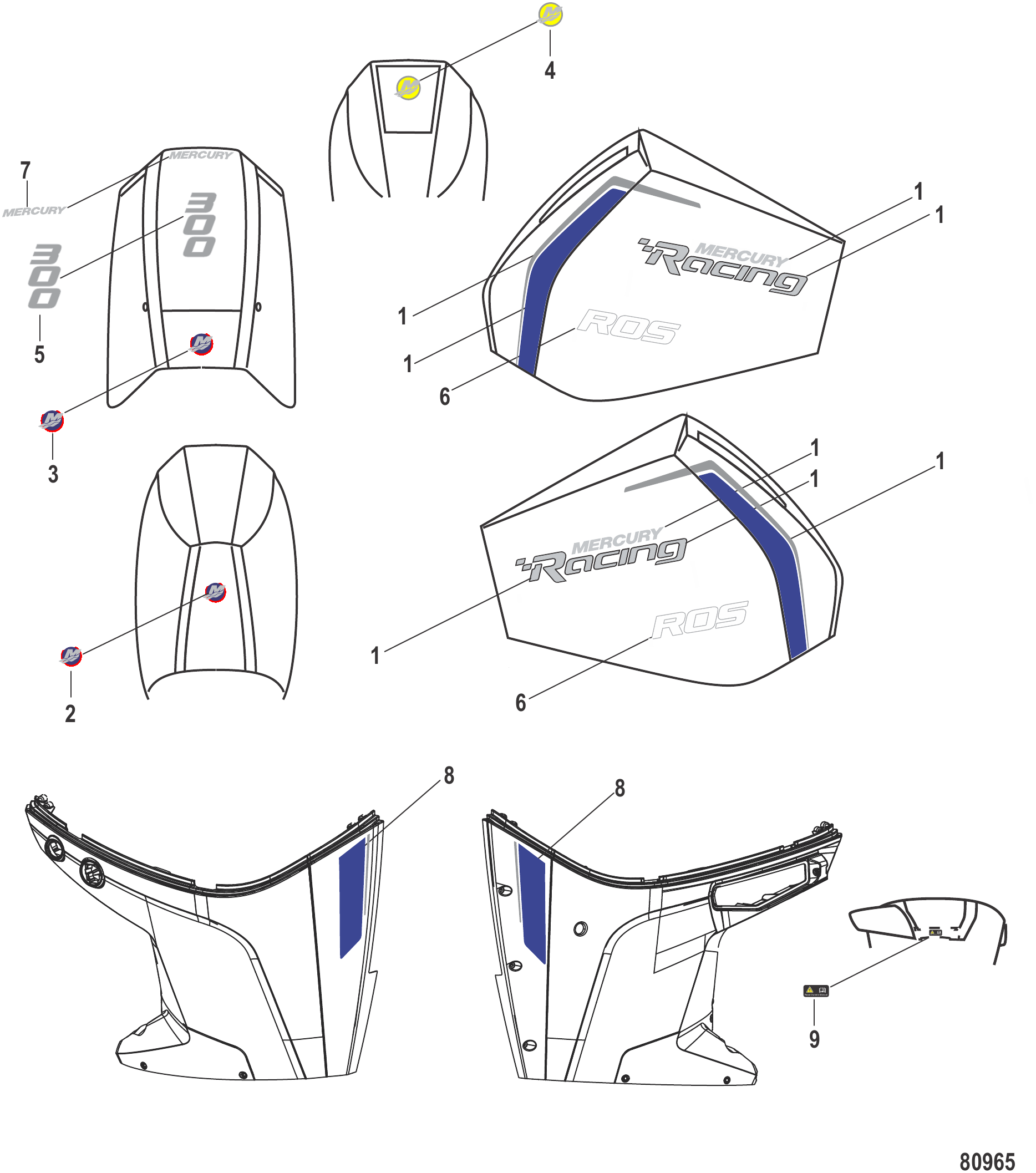 Decals - ROS Models Only Top Cowl, Accent Panel and Lower Cowl