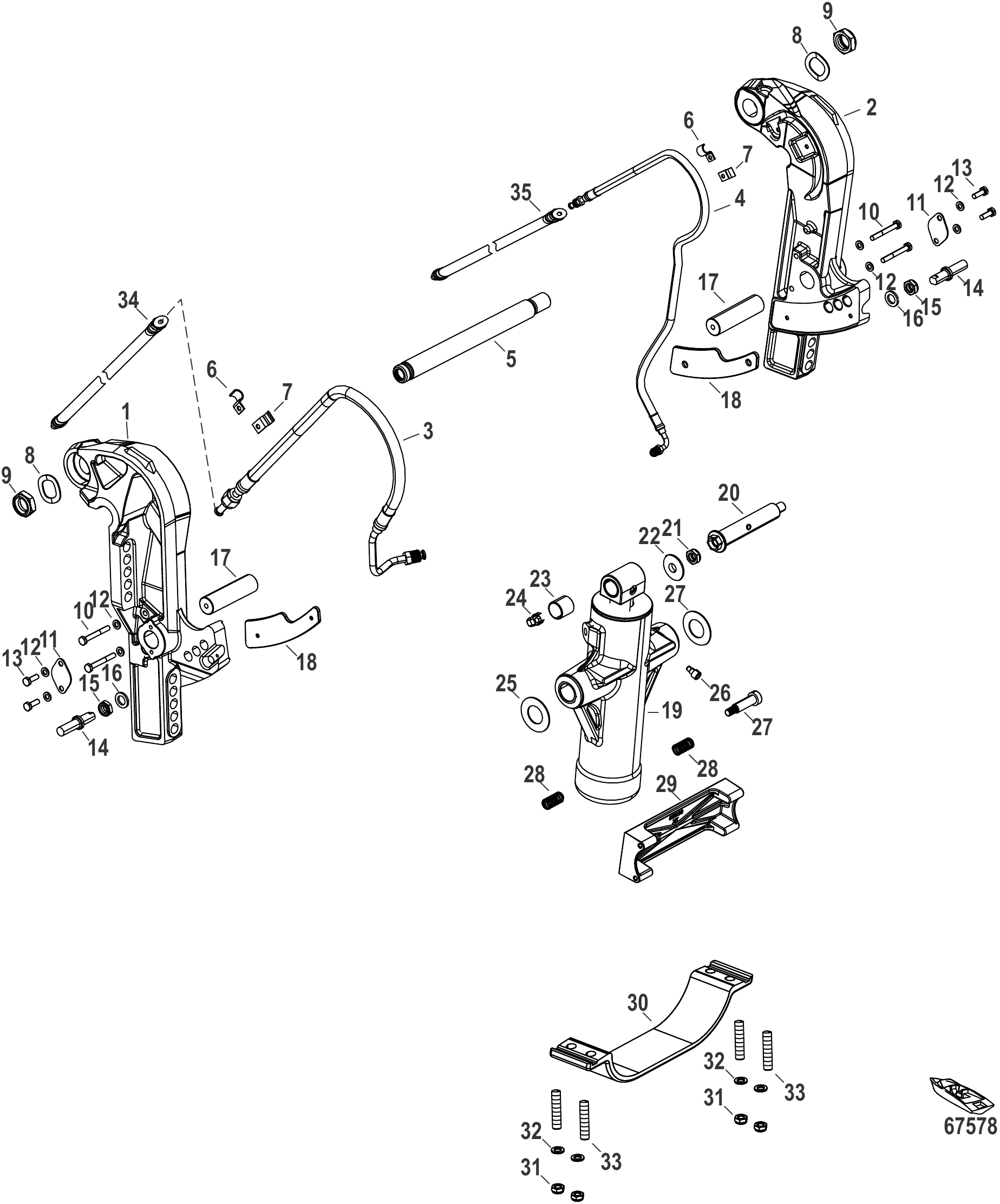 Power Trim/Transom Assembly Heavy Duty