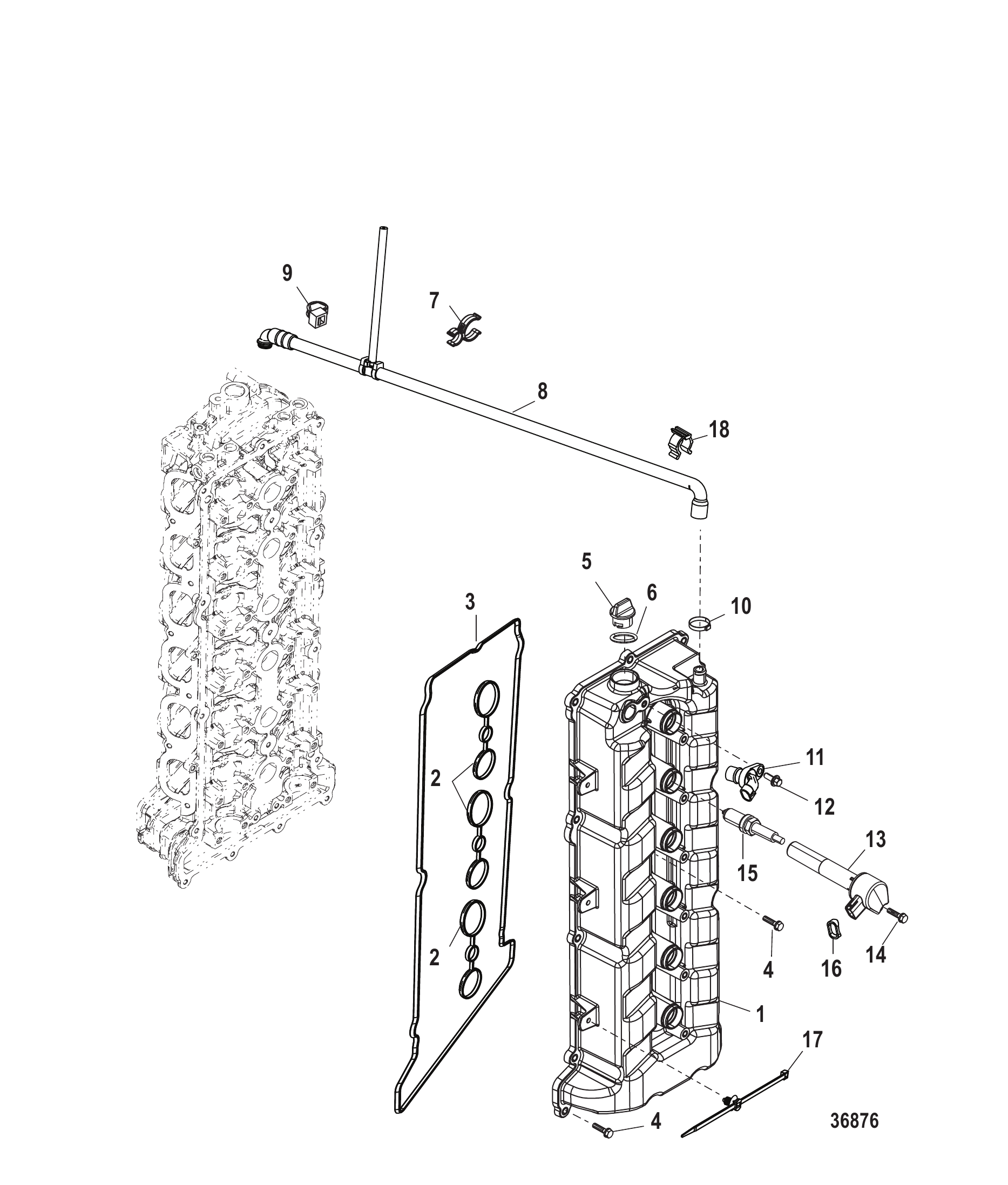 盖-凸轮轴与气缸盖 Cover-Camshaft and Cylinder Head
