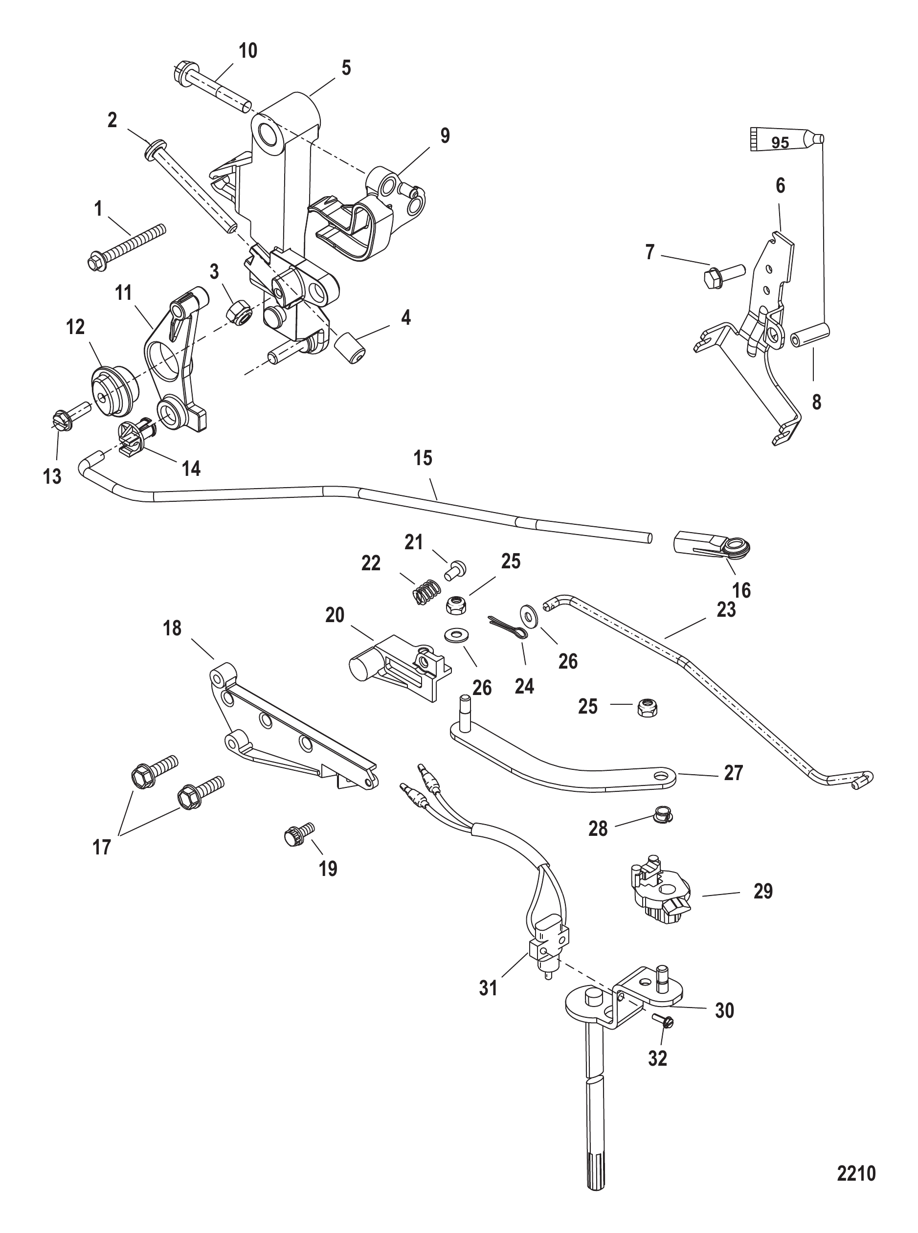 连杆(手柄)(长型) Linkage (Handle)(Long)
