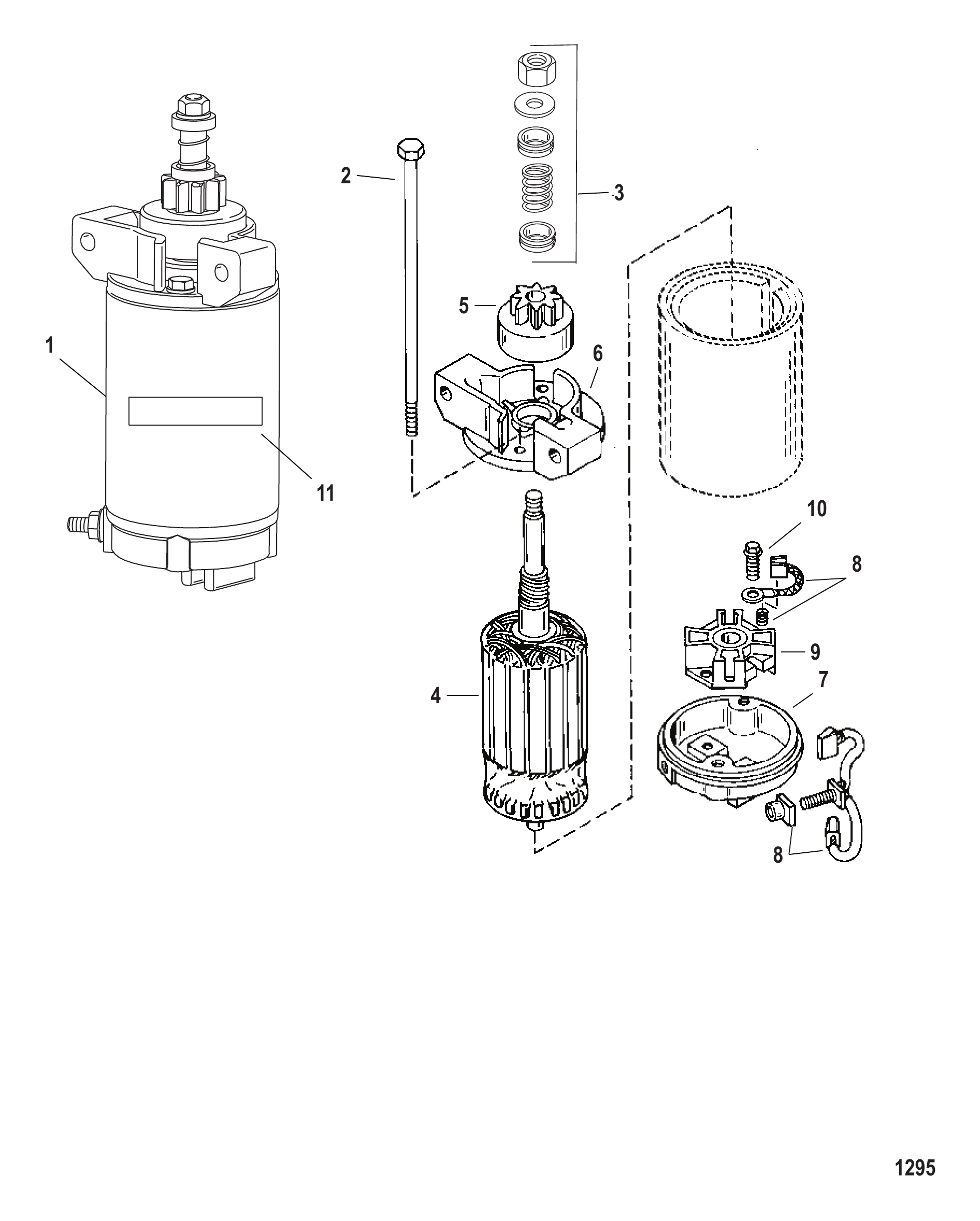 Starter Motor (USA- 1B282399 and Below)