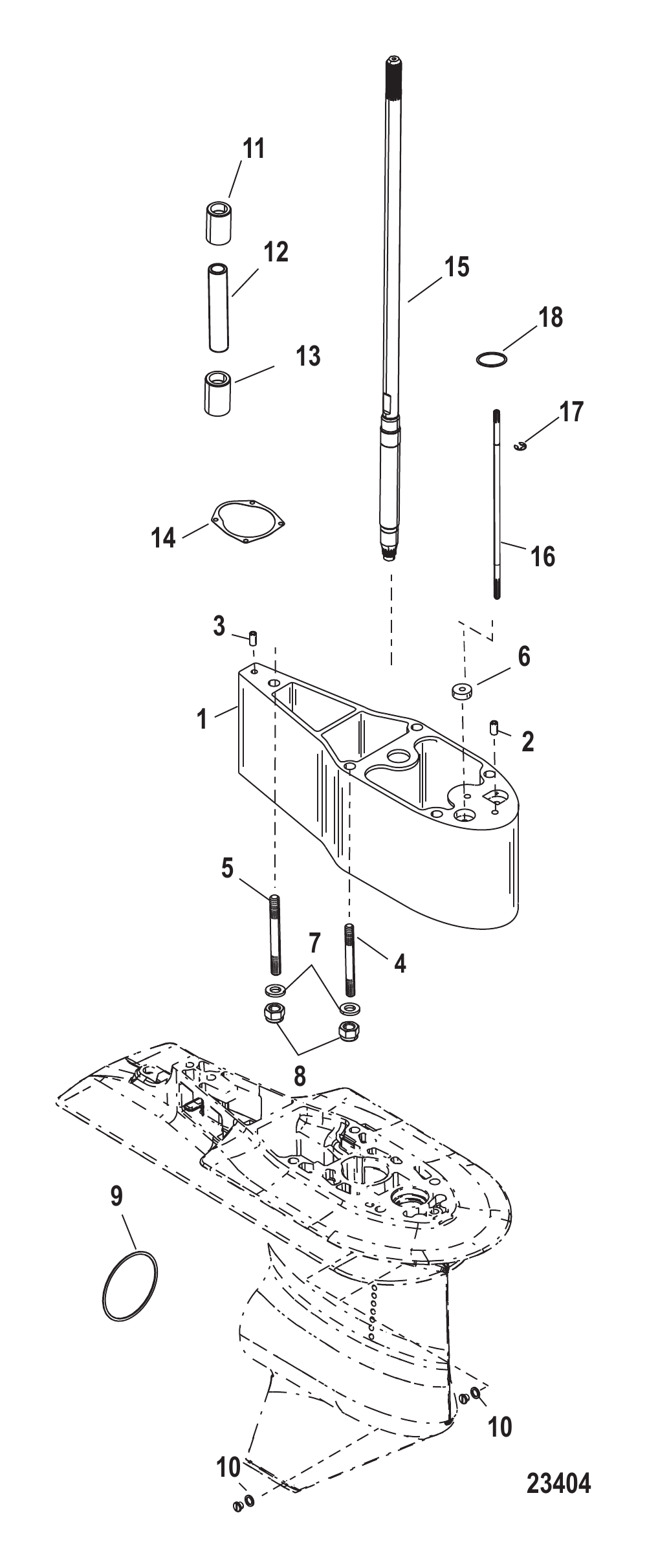Extension Kit-5 Inch Driveshaft Housing 12092A18