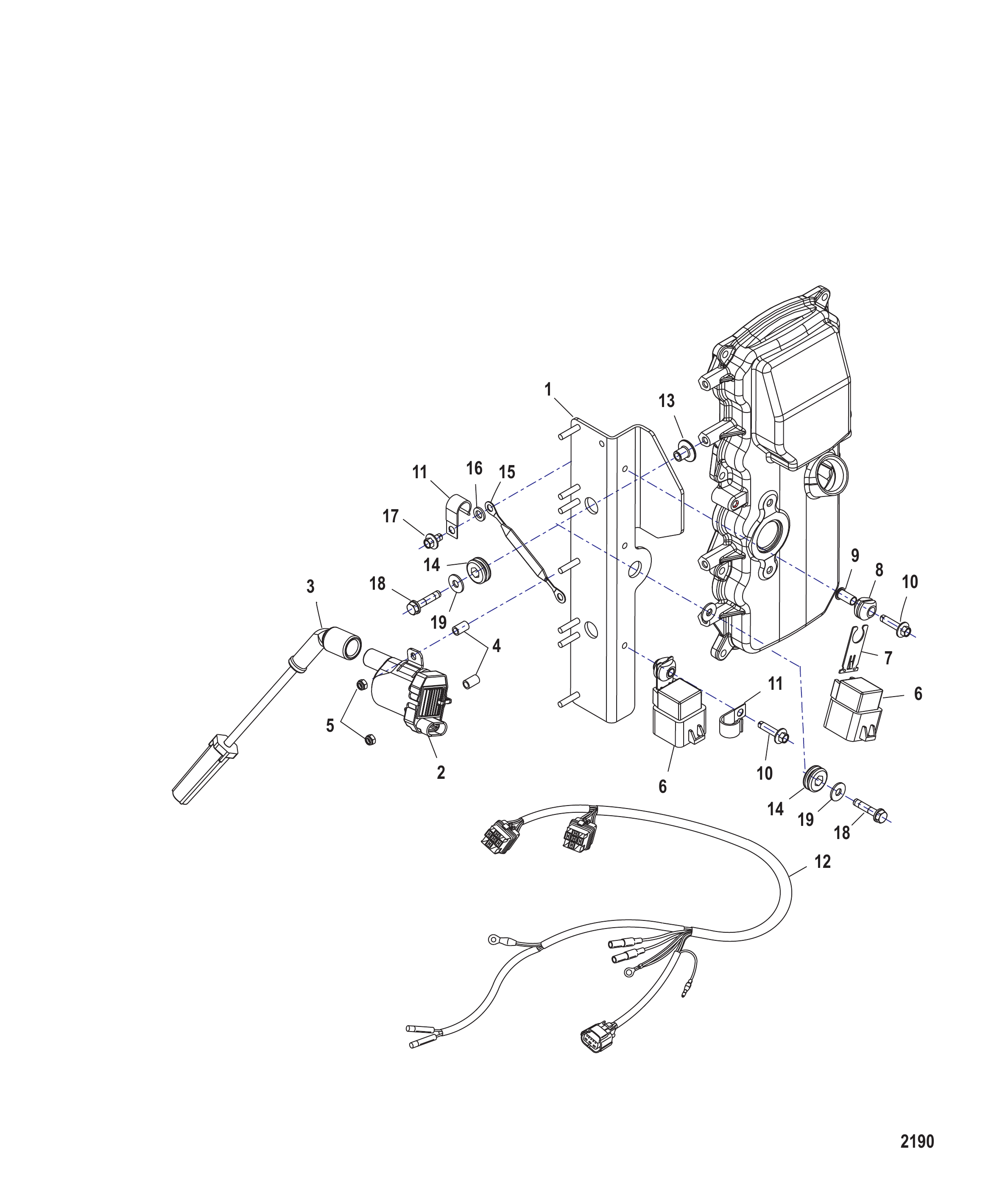 线圈支架USA-0T979999/BEL-0P325499及以下 Coil Mounting USA-0T979999/BEL-0P325499 and Below