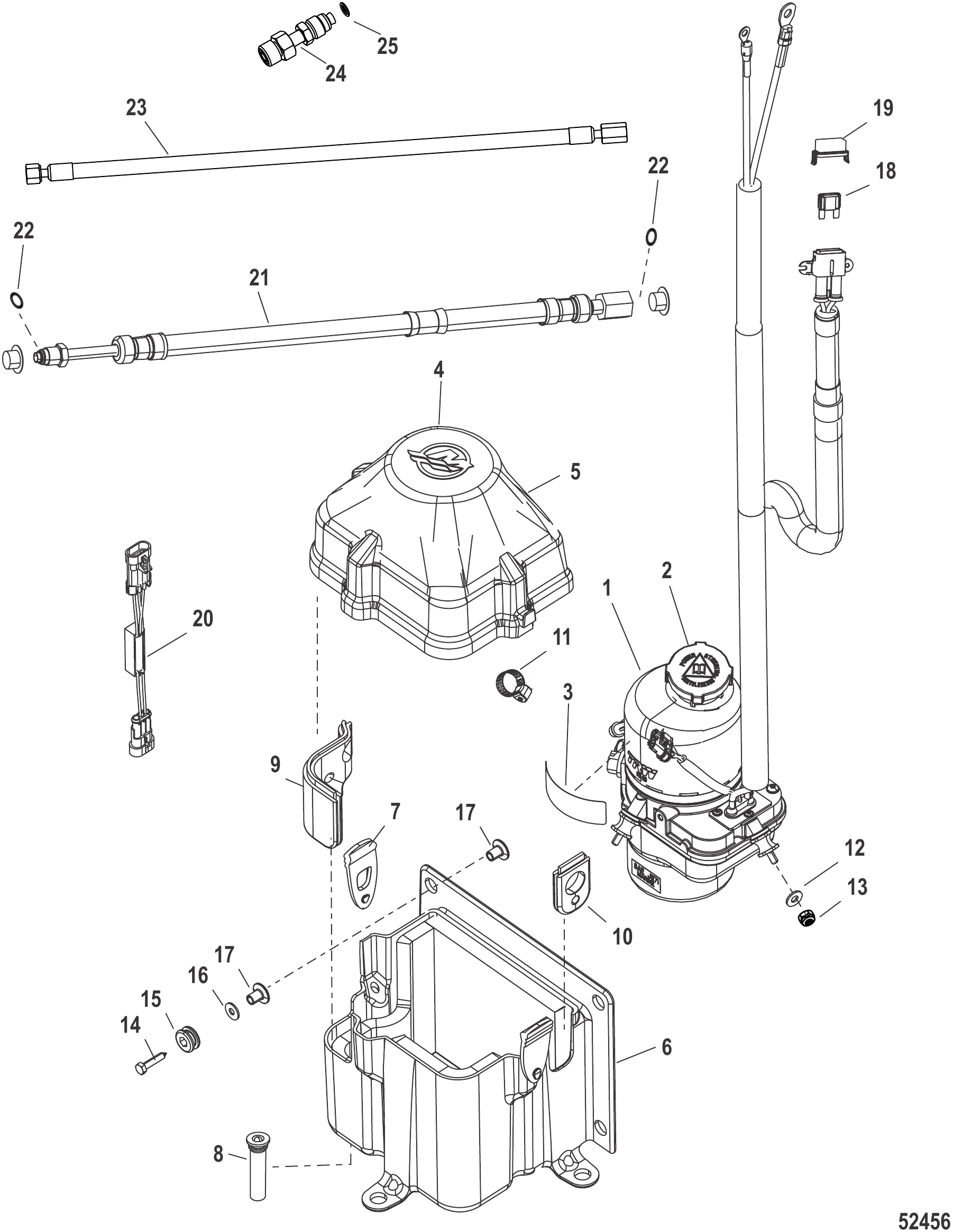 动力转向泵套件(4至24英尺) Pump Kit-Power Steering (4 thru 24 Feet)