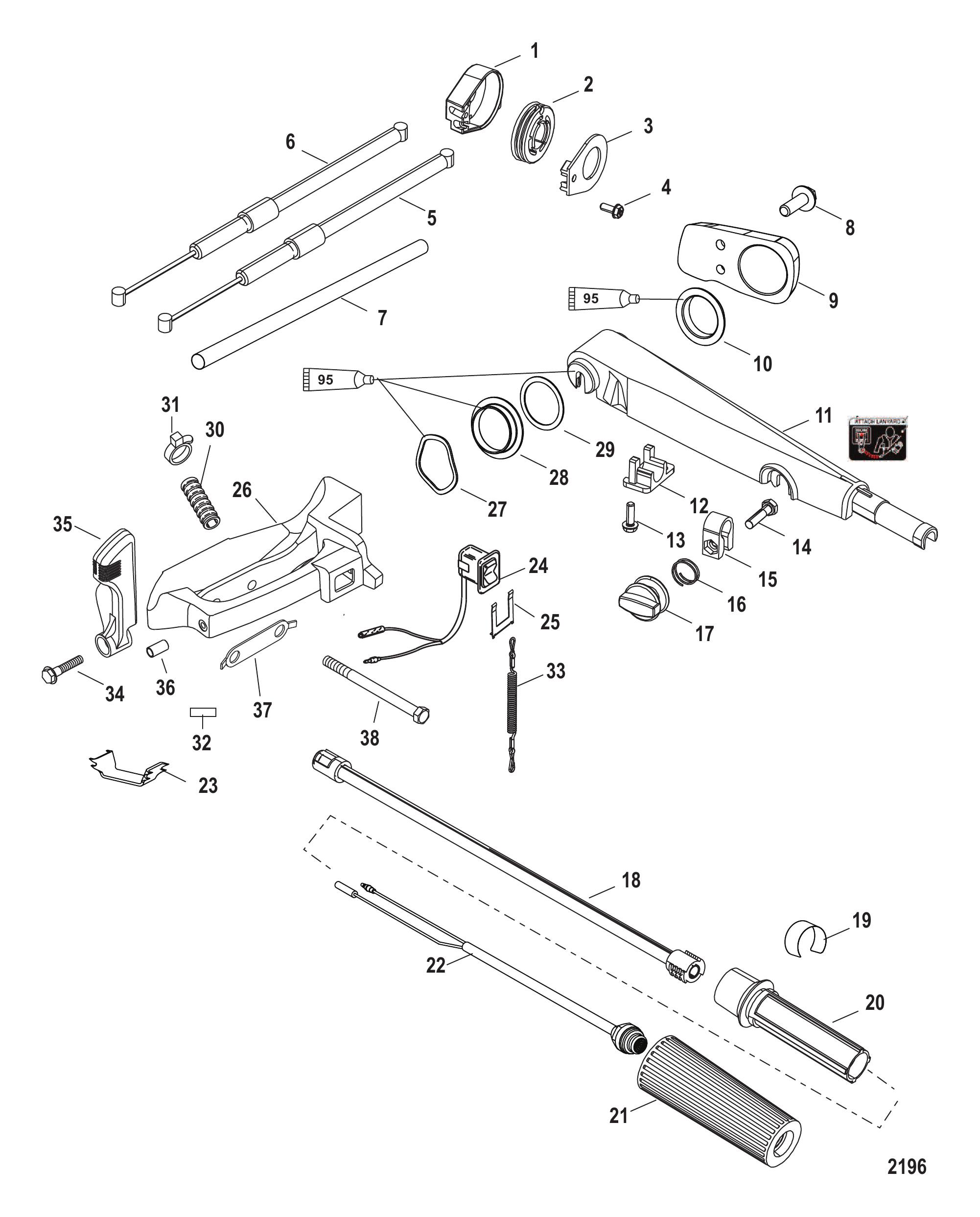 舵柄手柄 Tiller Handle