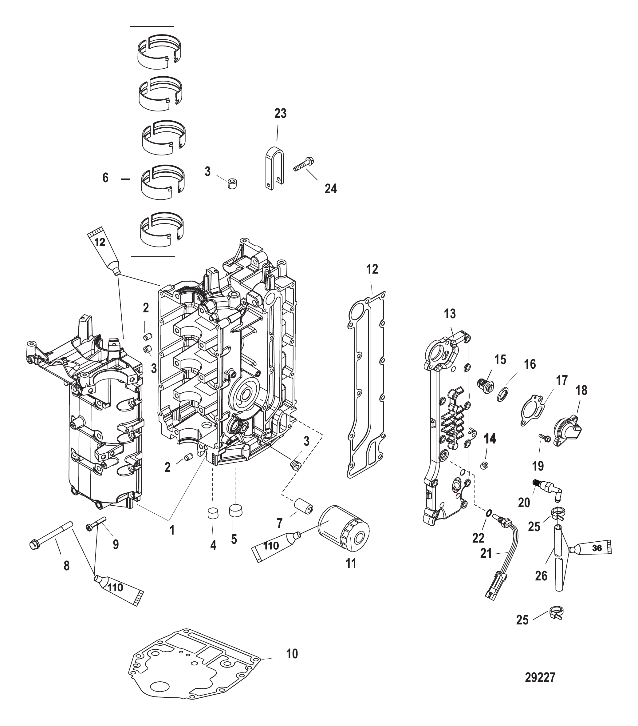 Cylinder Block and Crankcase