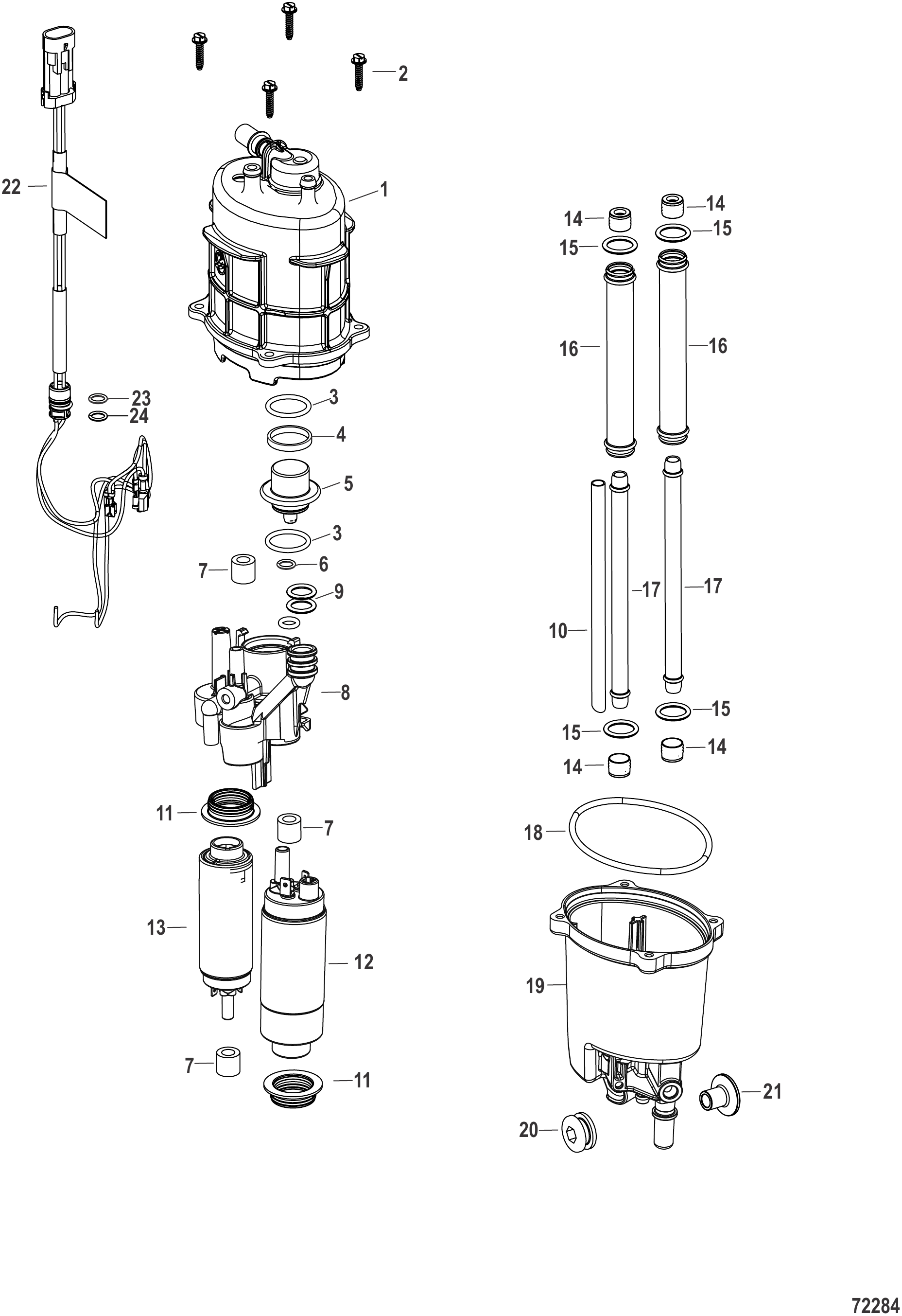 燃油供给模块组件 - 8M0178250 Fuel Supply Module Components - 8M0178250