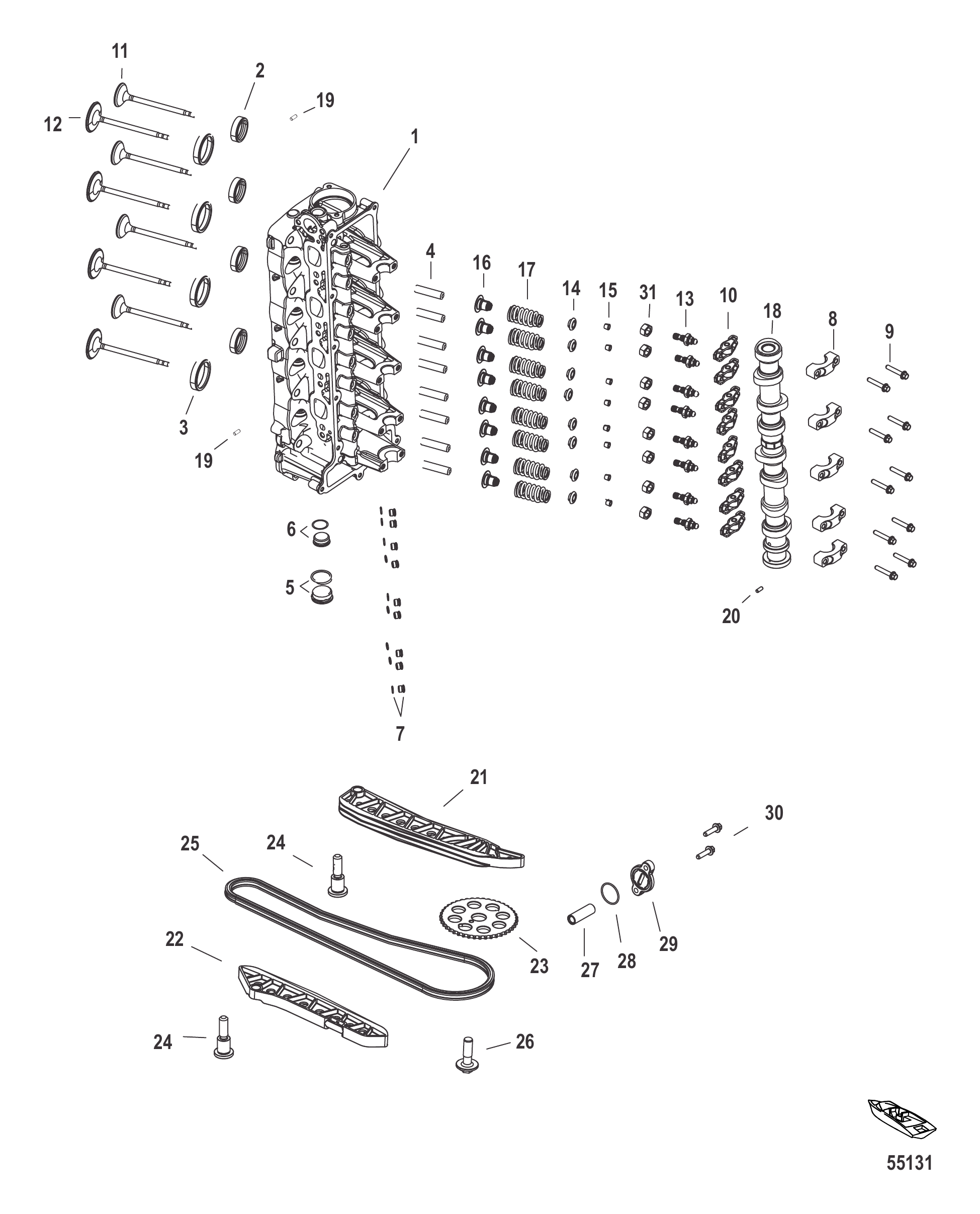 气缸盖与凸轮轴 Cylinder Head and Camshaft