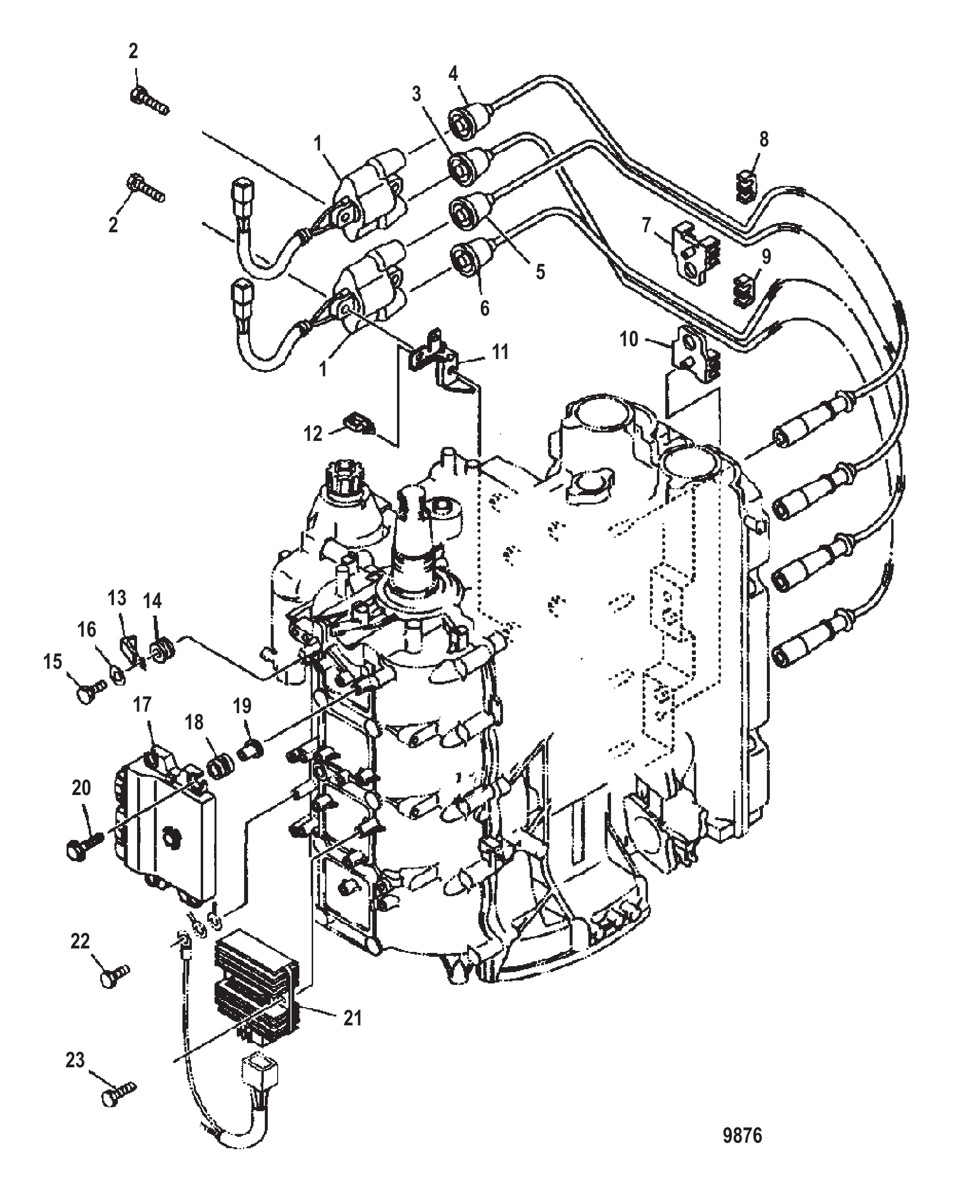 电气组件-点火线圈与ECU安装件 Electrical Components Ignition Coil and ECU Mounting