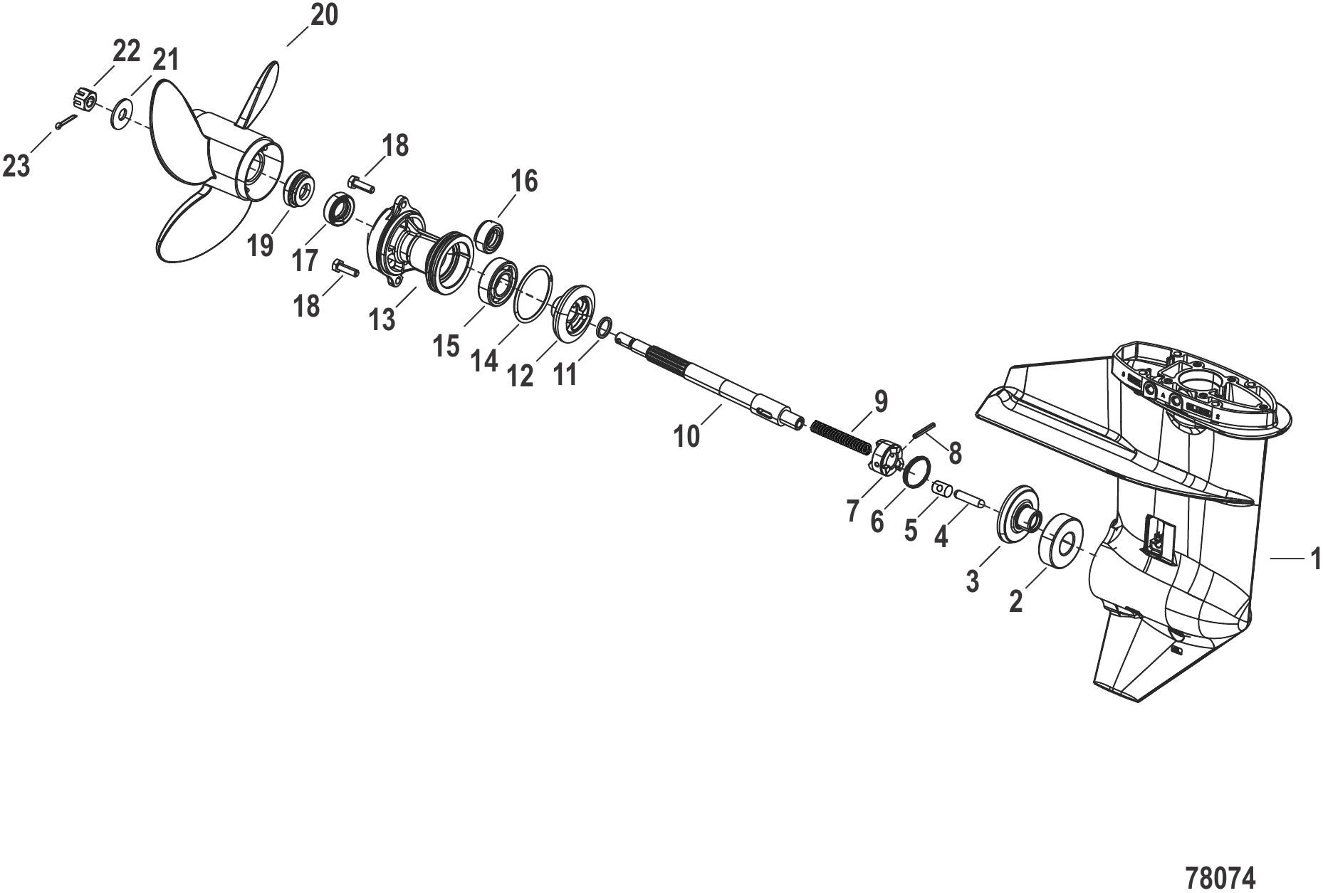 齿轮箱螺旋桨轴强力推力型 Gear Housing Propeller Shaft Command Thrust