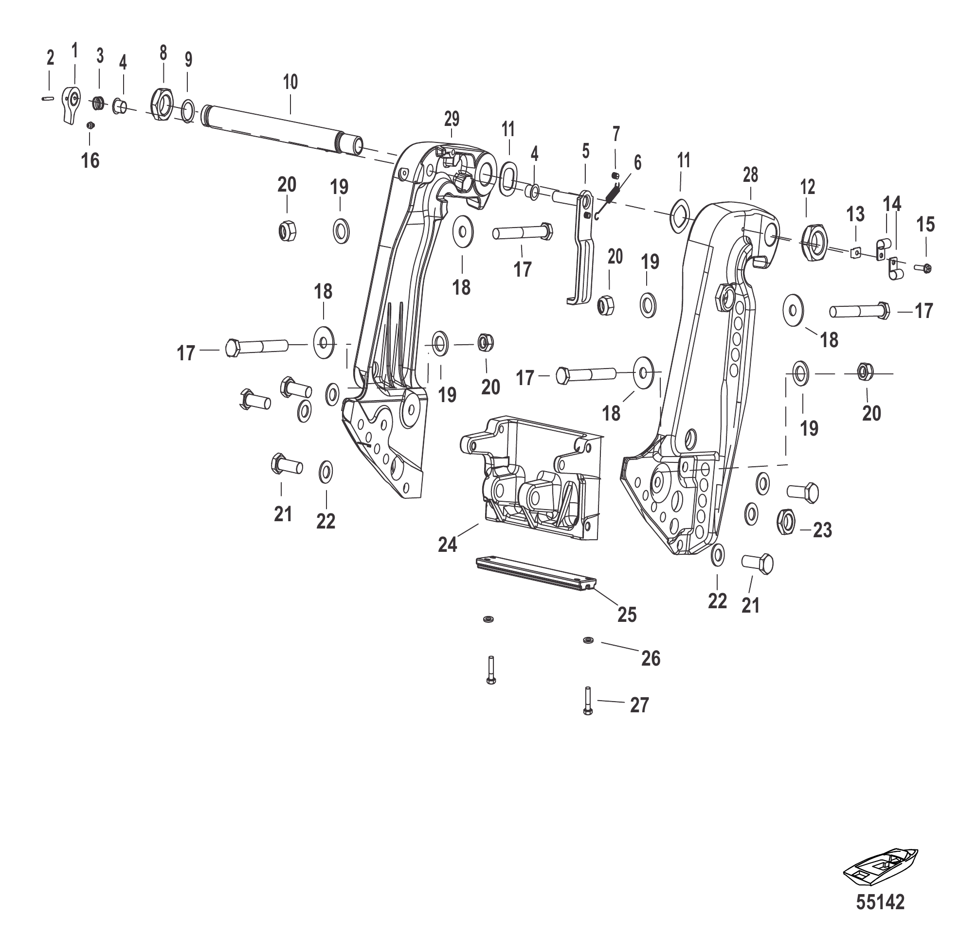 艉板支架 Transom Bracket