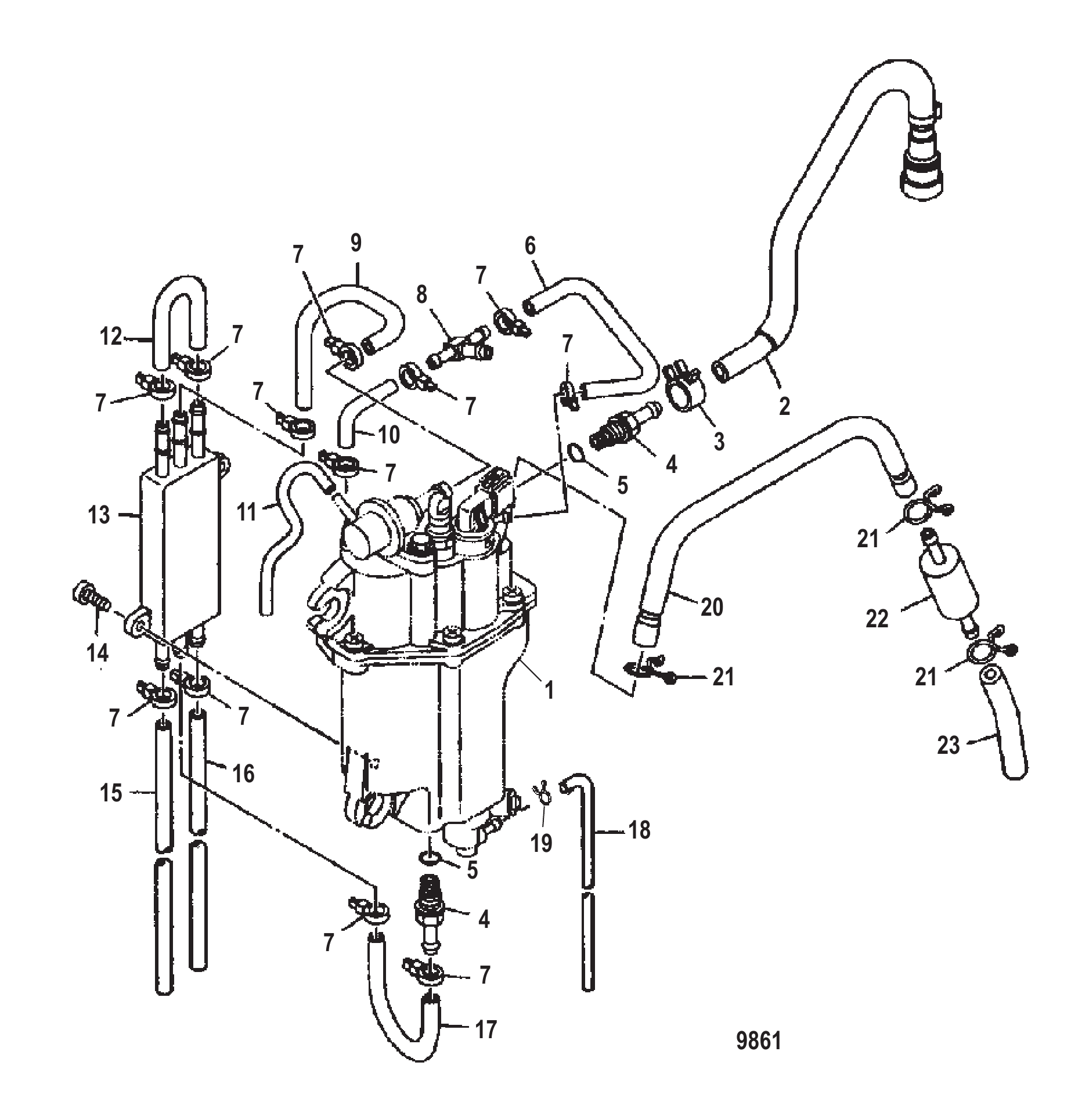 蒸汽分离器软管布线 Vapor Separator Hose Routings