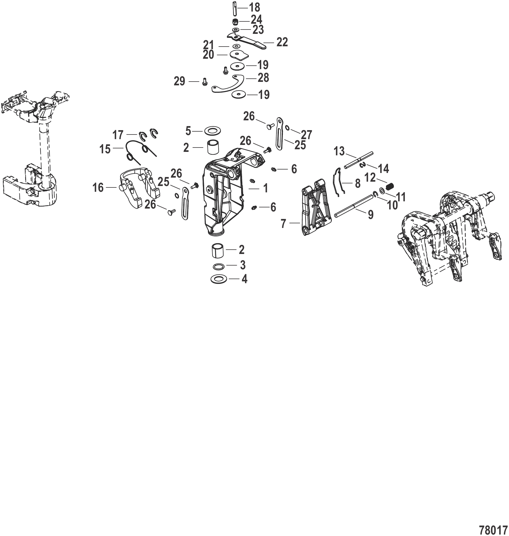 手动倾斜旋转支架 Swivel Bracket Manual Tilt