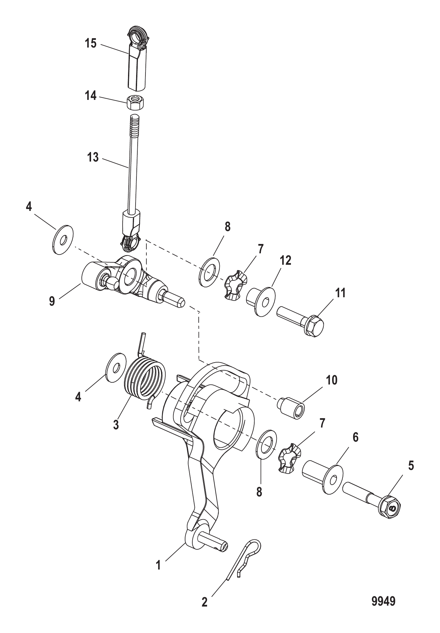油门杆及联动装置 Throttle Lever and Linkage