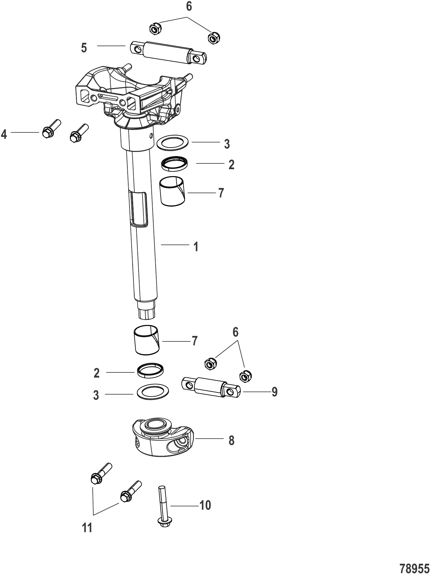 转向旋转支架 Steering Swivel Bracket