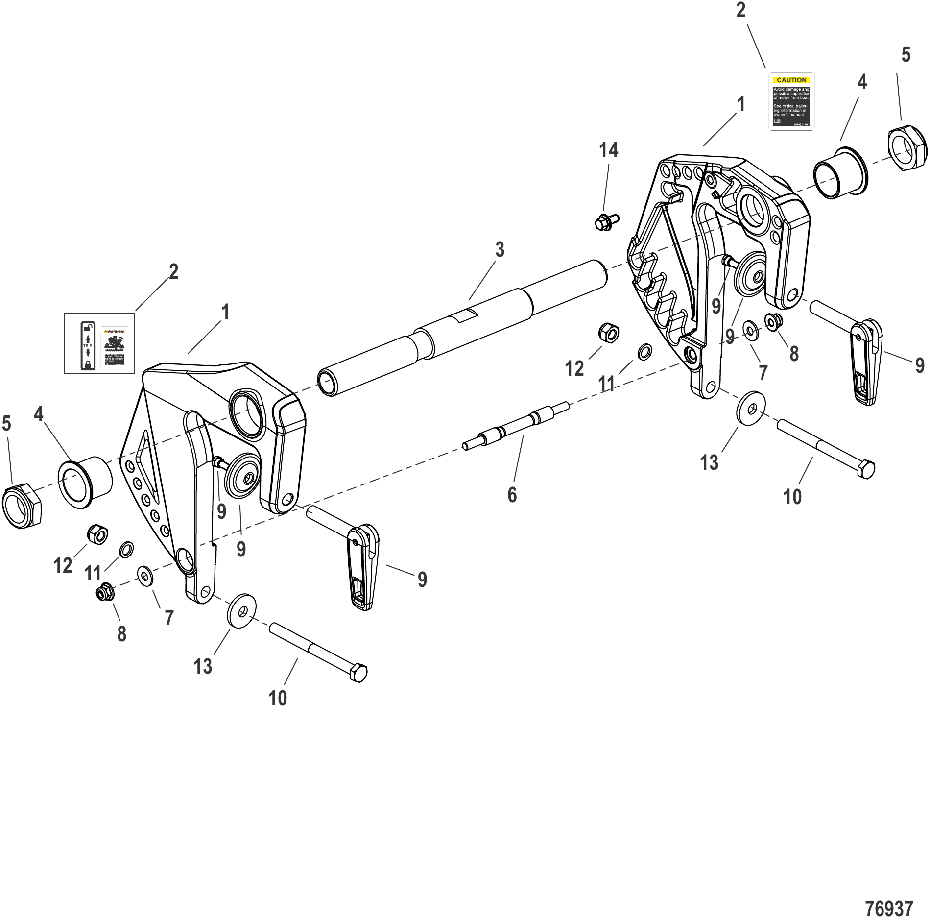 夹紧支架 遥控型号 Clamp Brackets Remote Control Models