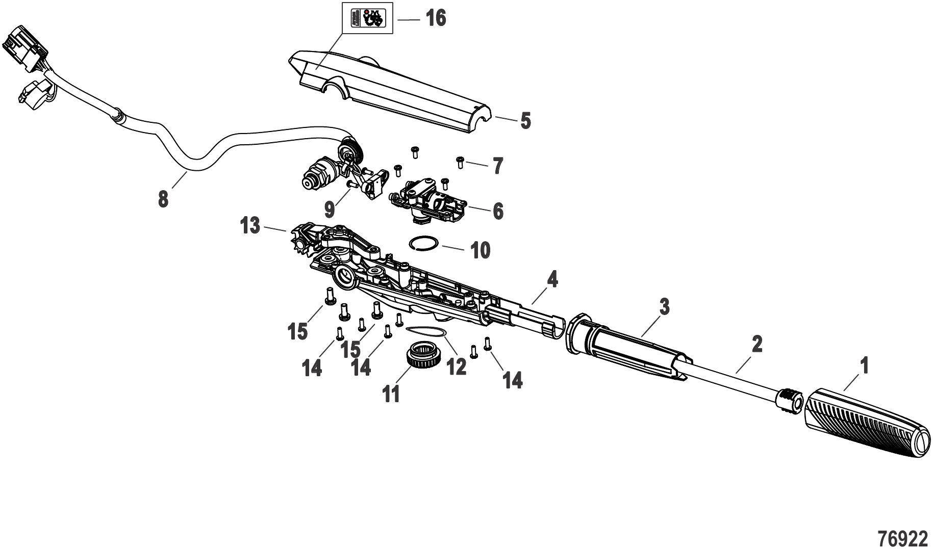 转向装置 舵柄型号 Steering Tiller Handle Models