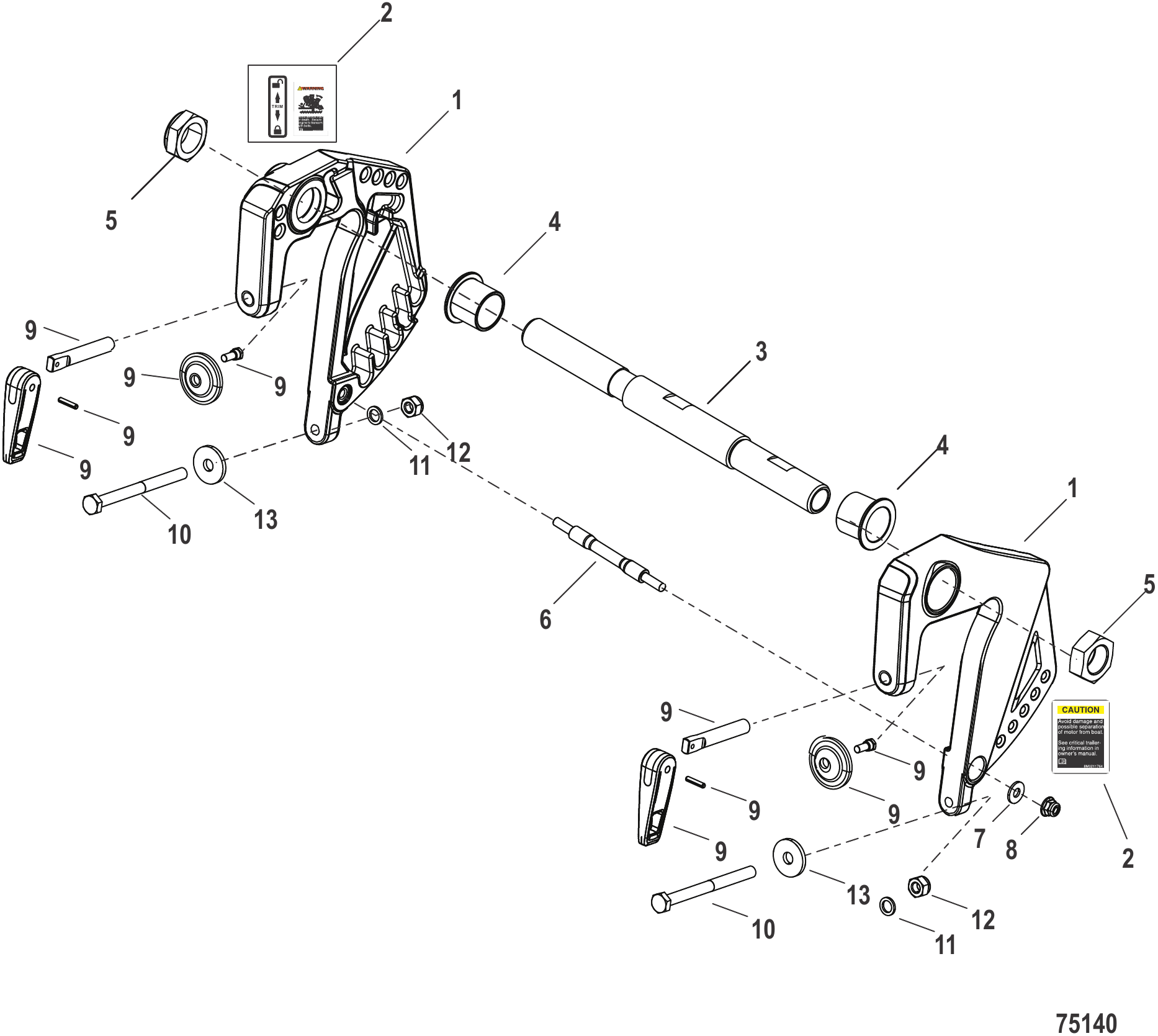 夹紧支架 遥控型号 Clamp Brackets Remote Control Models