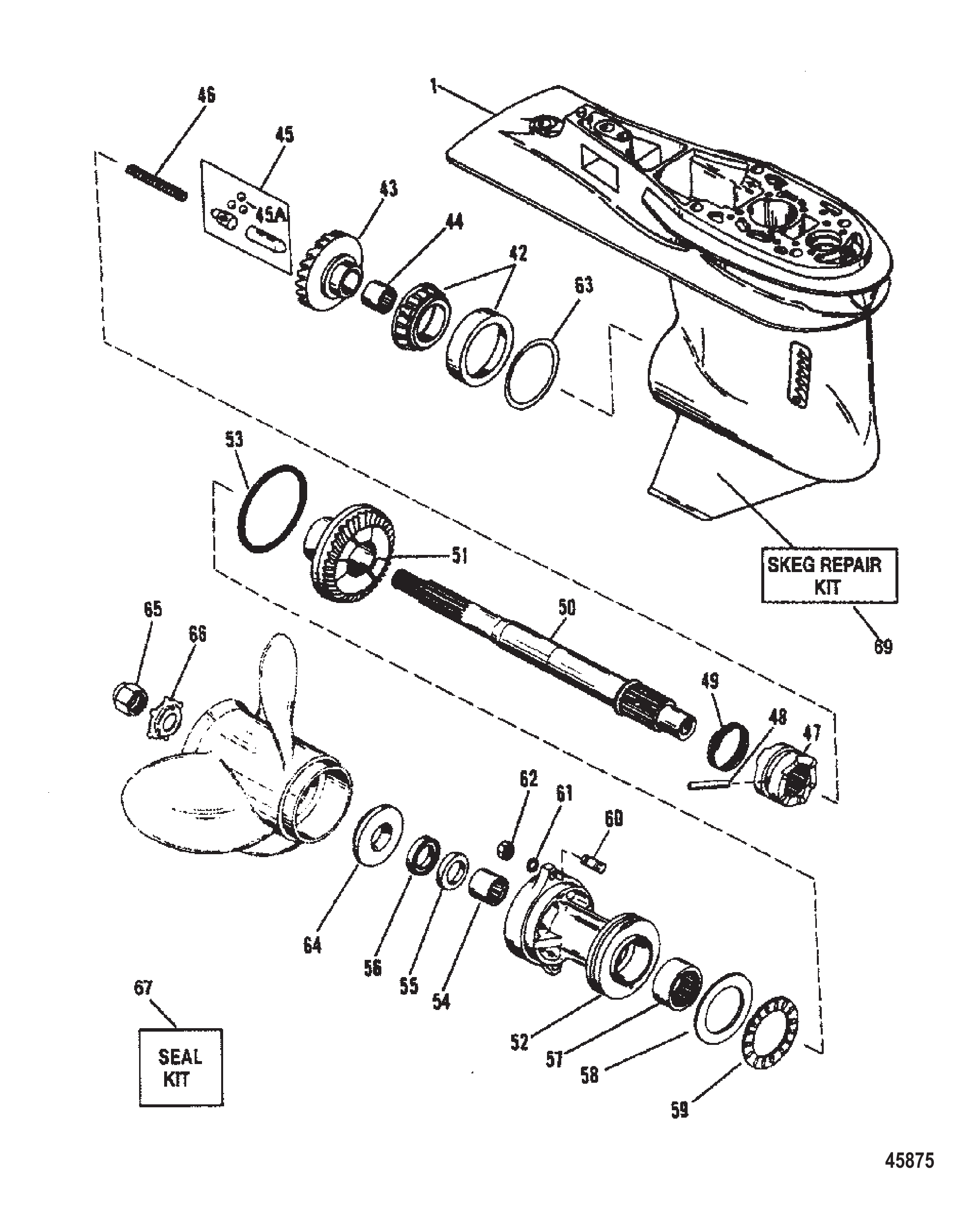 齿轮箱（螺旋桨轴） Gear Housing (Propeller Shaft)