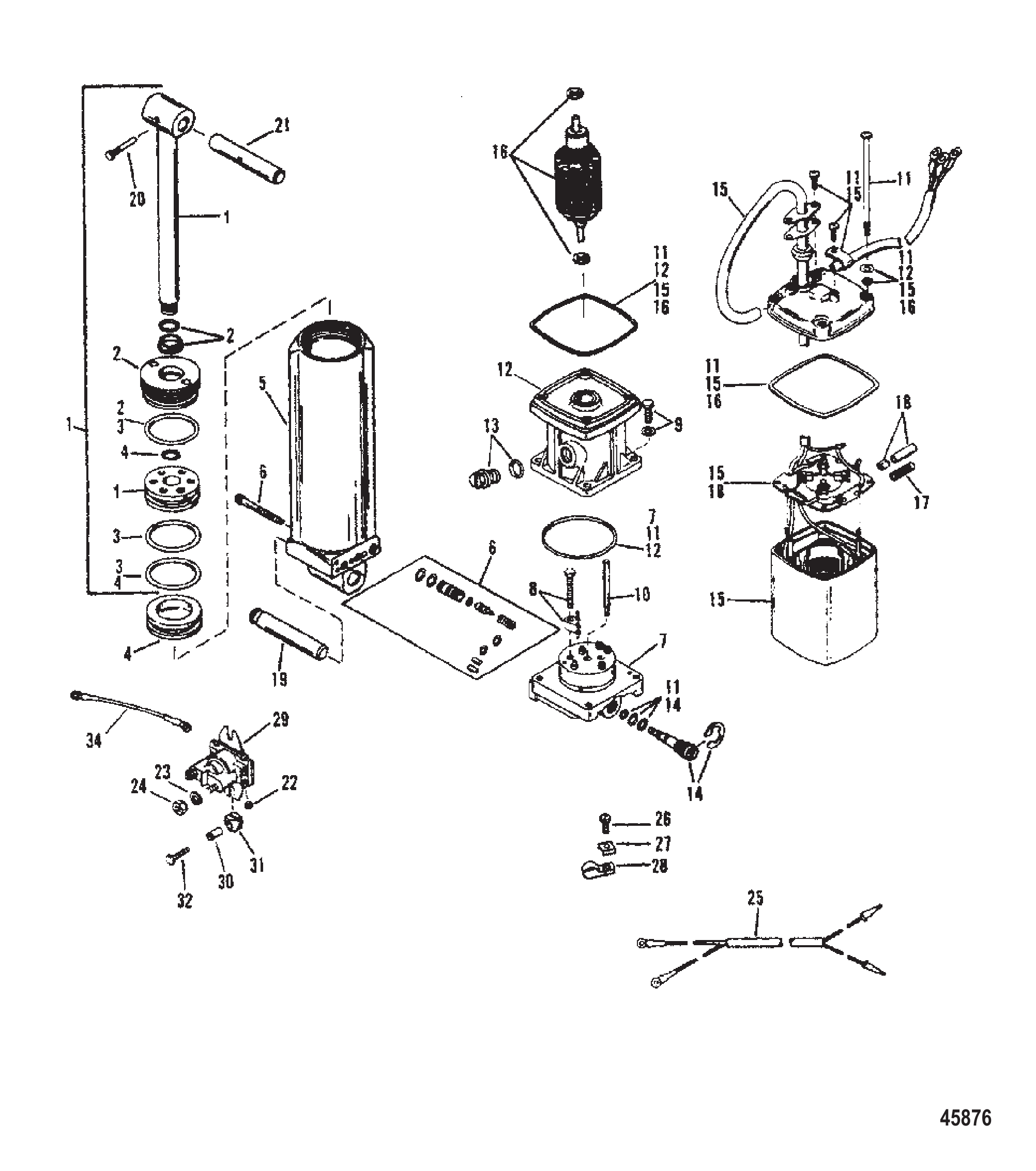 动力升降倾斜组件 Power Trim Components