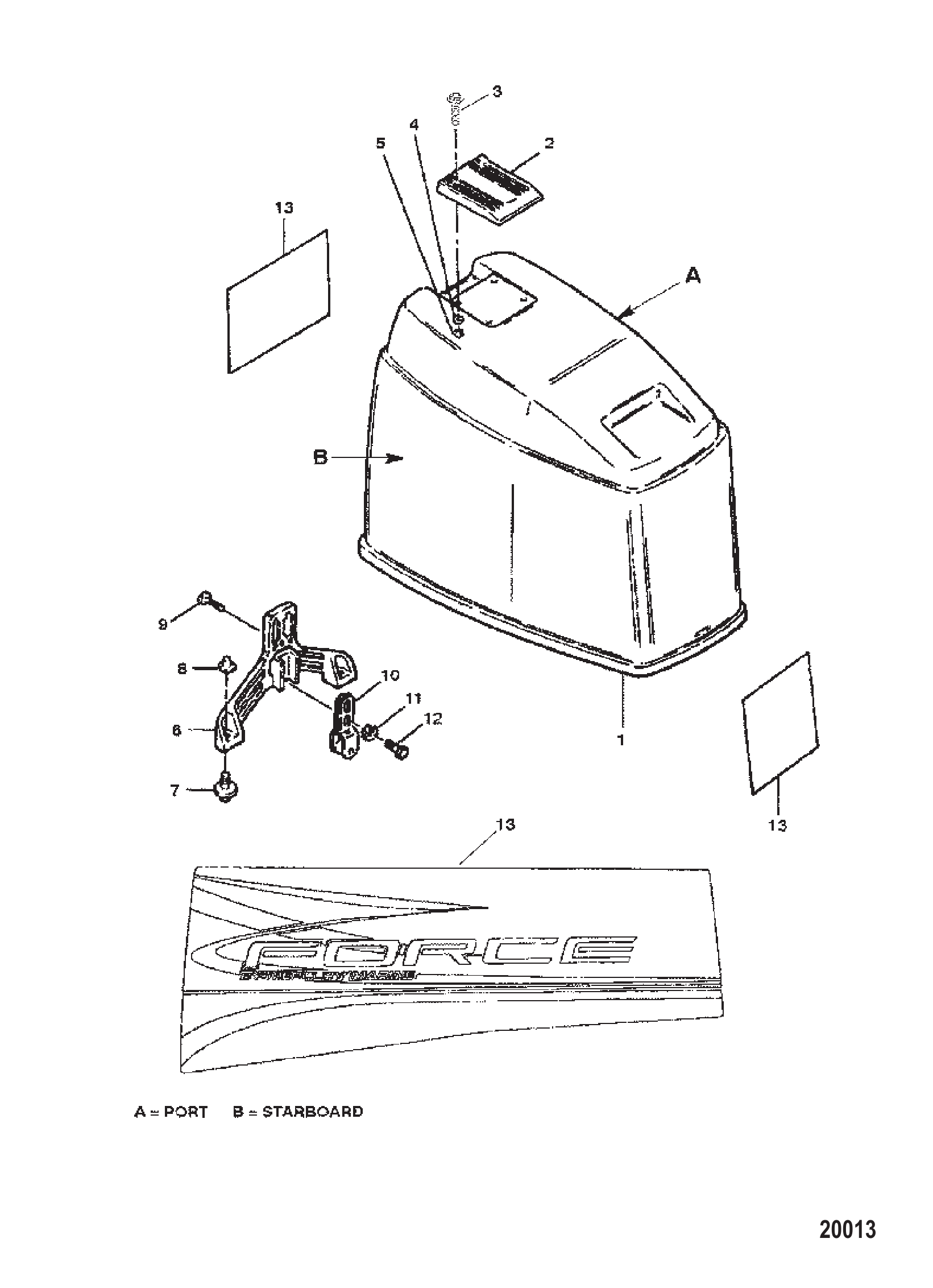 外罩总成（顶部） Cowl Assembly (Top)