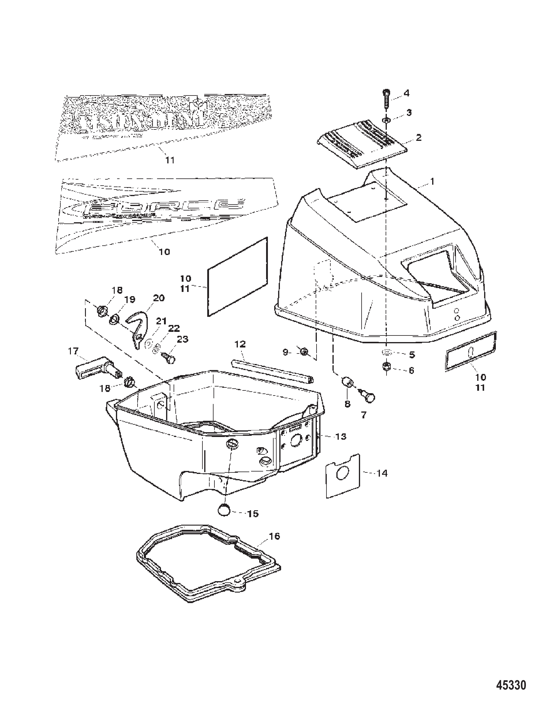 外罩总成（顶部与底部） Cowl Assembly Top and Bottom