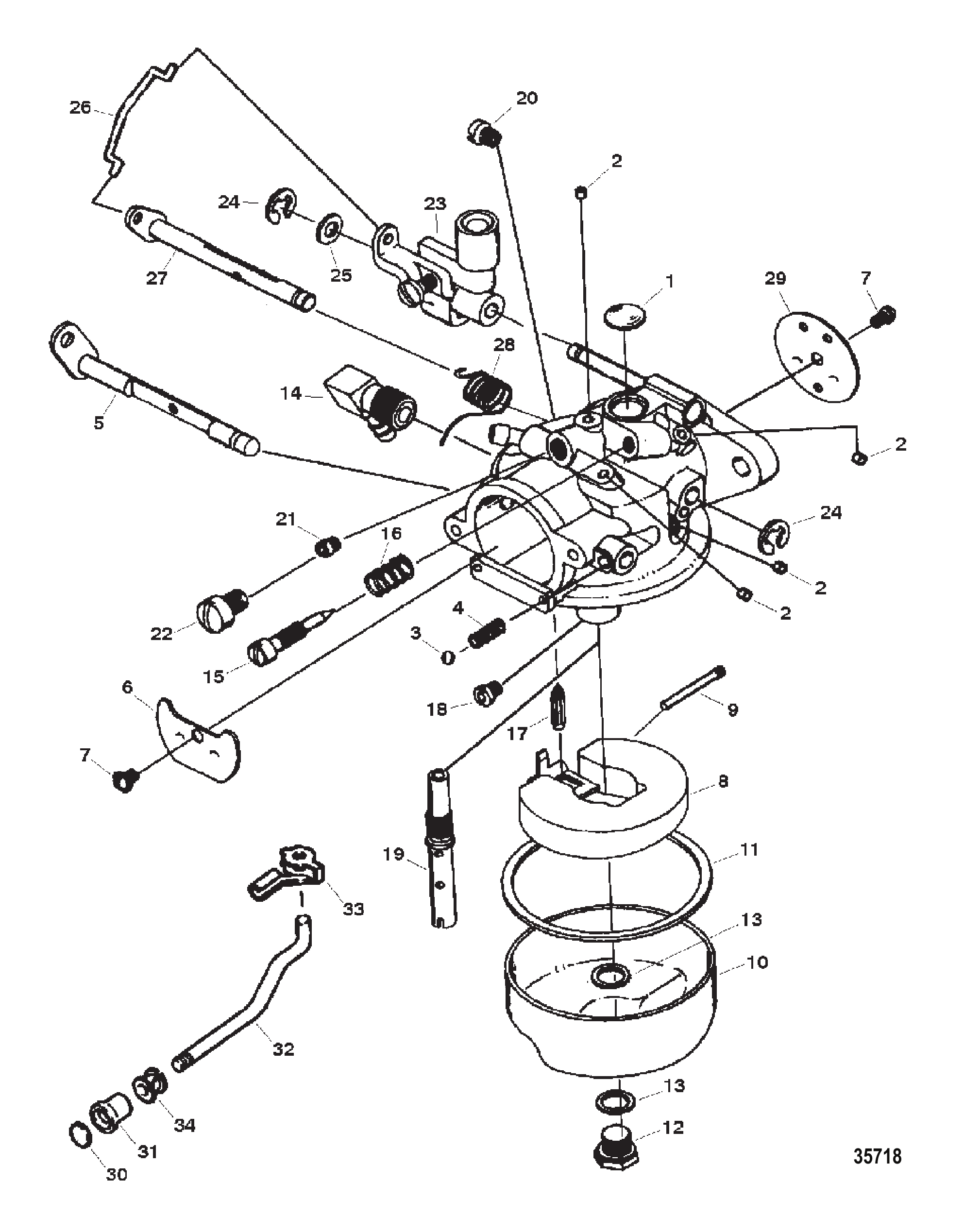 化油器(15马力型号)(1300-852550A1) CARBURETOR (15 HP MODEL) (1300-852550A1)